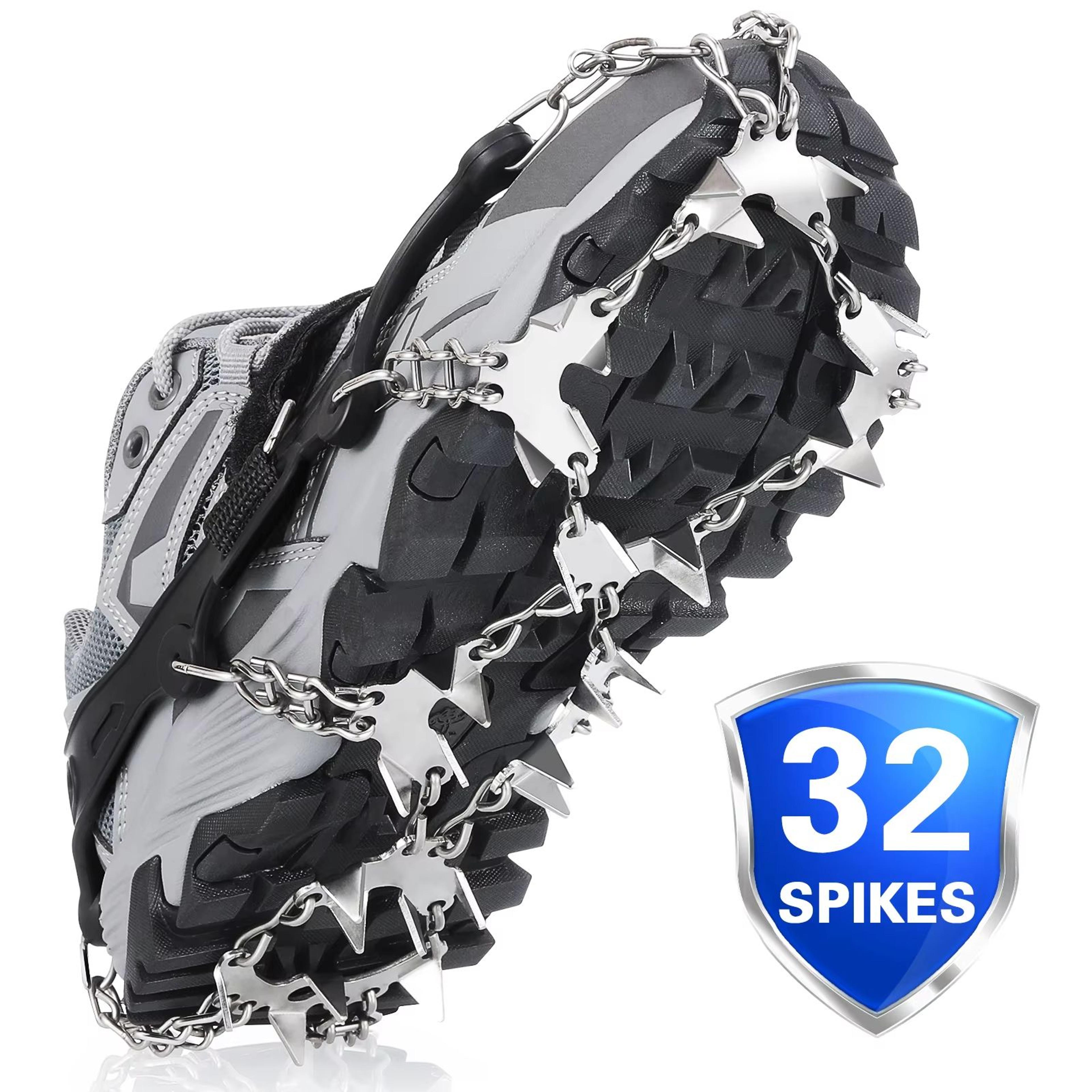 Tomshoo 32Teeth Ice Gripper Spikes For Shoes AntiSlip Snow And Ice Crampons Cleats Boots Cover 6
