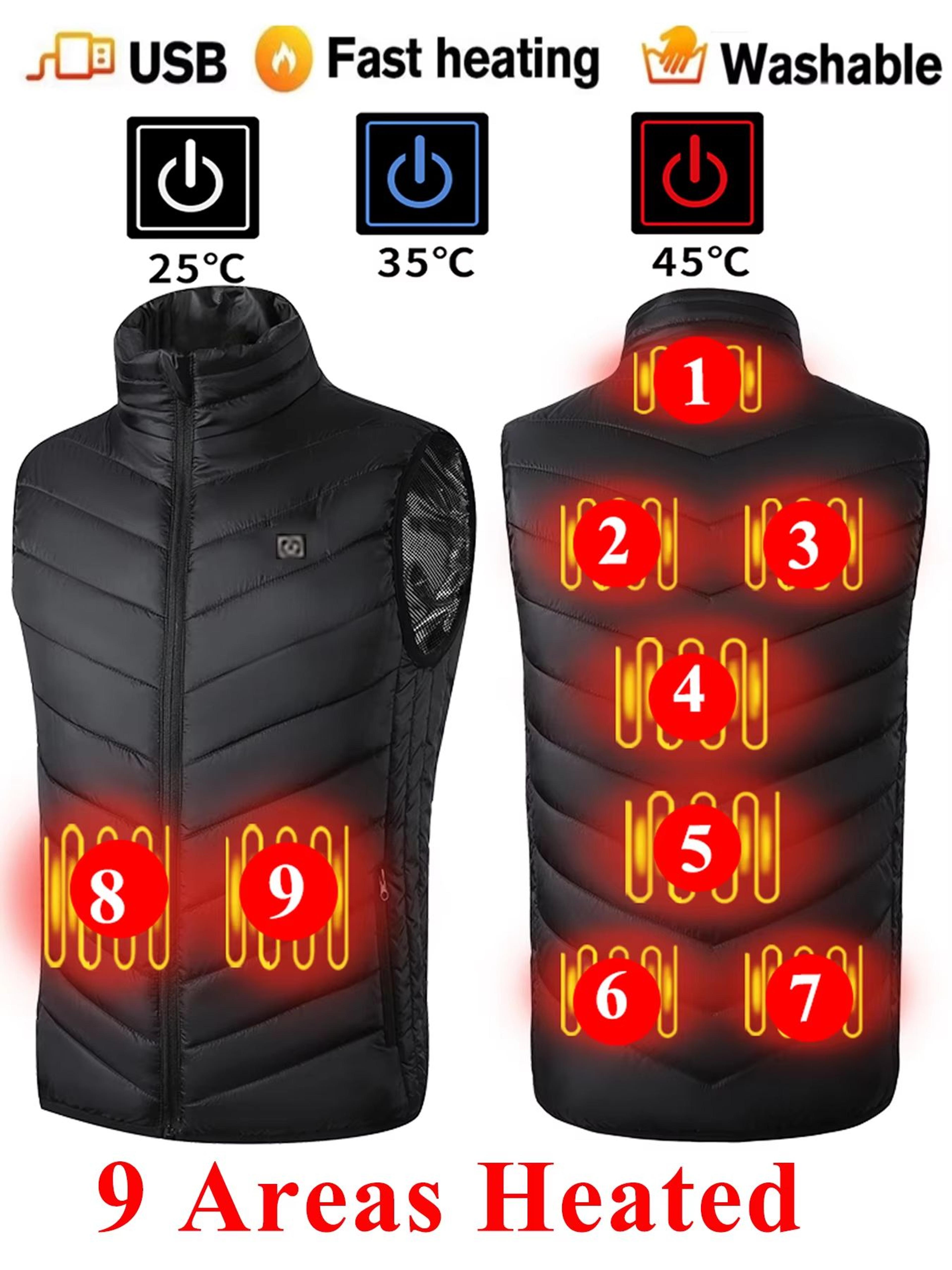 Electric Heated Vest With 9 Warmth Zones USB Powered Body Warmer For Men And Women 1
