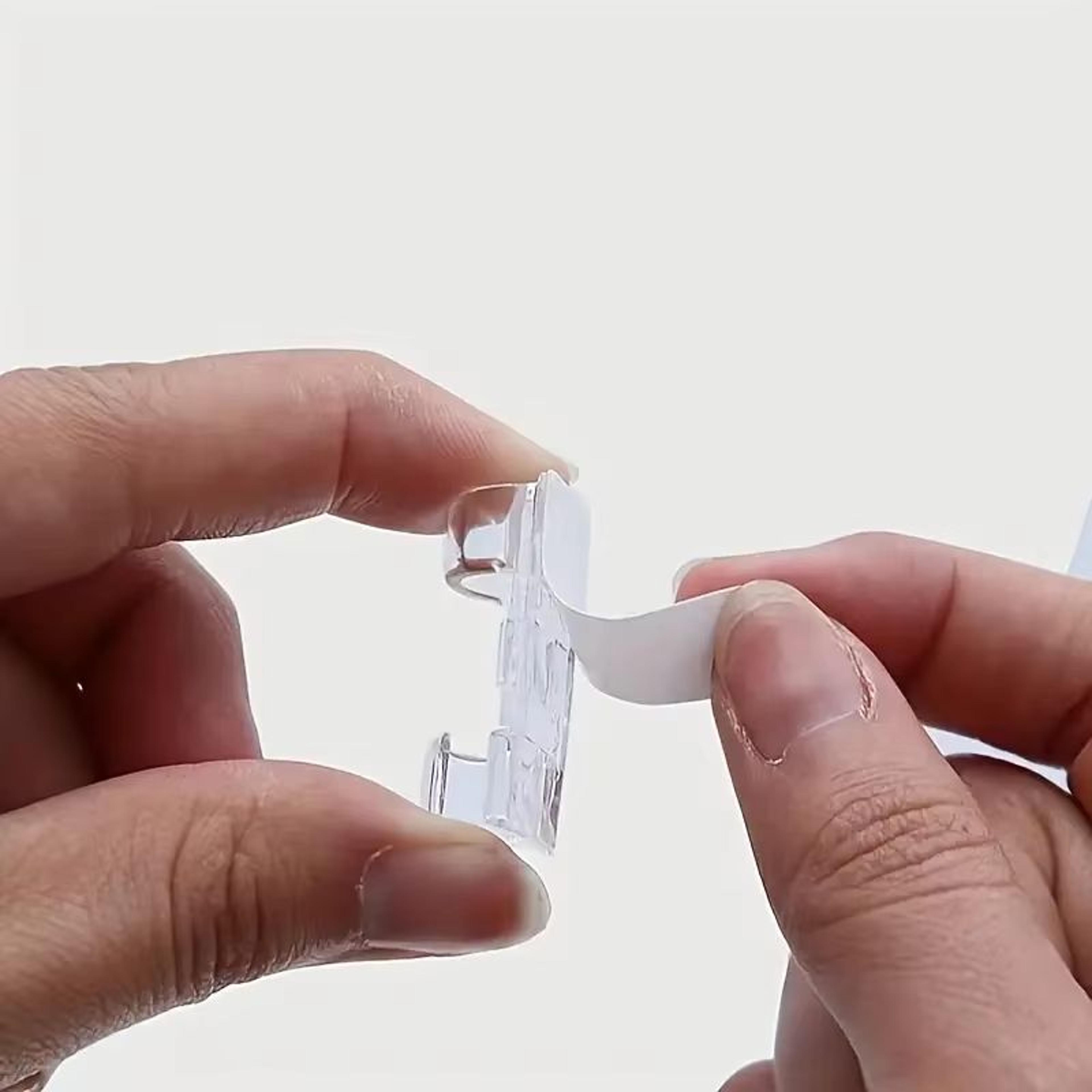 Clear Plastic Cable Clips Transparent Wire Organizers With Adhesive Backing 20010 Pieces 4