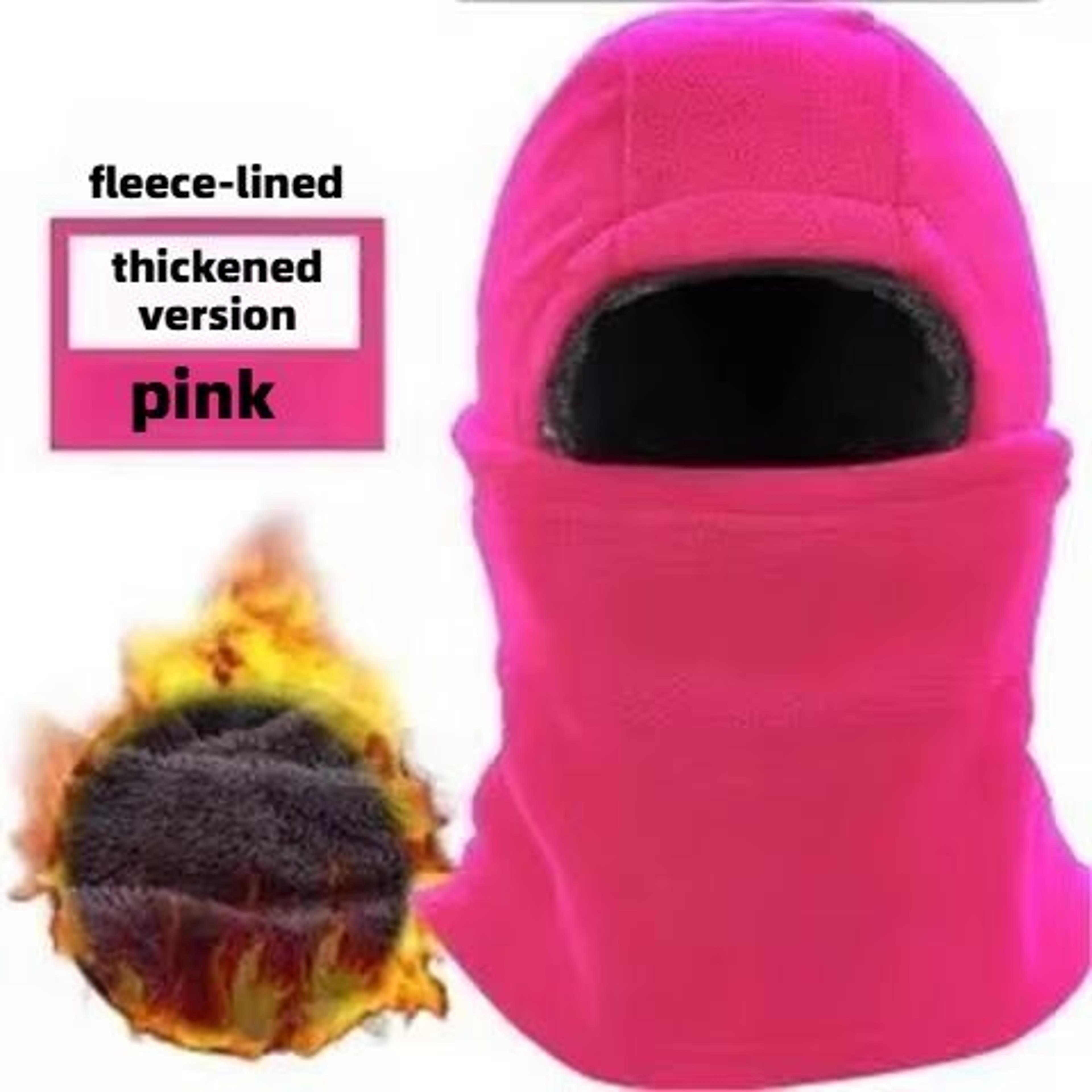 Unisex Winter Ski Hat With Fleece Lining And Thick Knitted Balaclava Neck Warmer 10