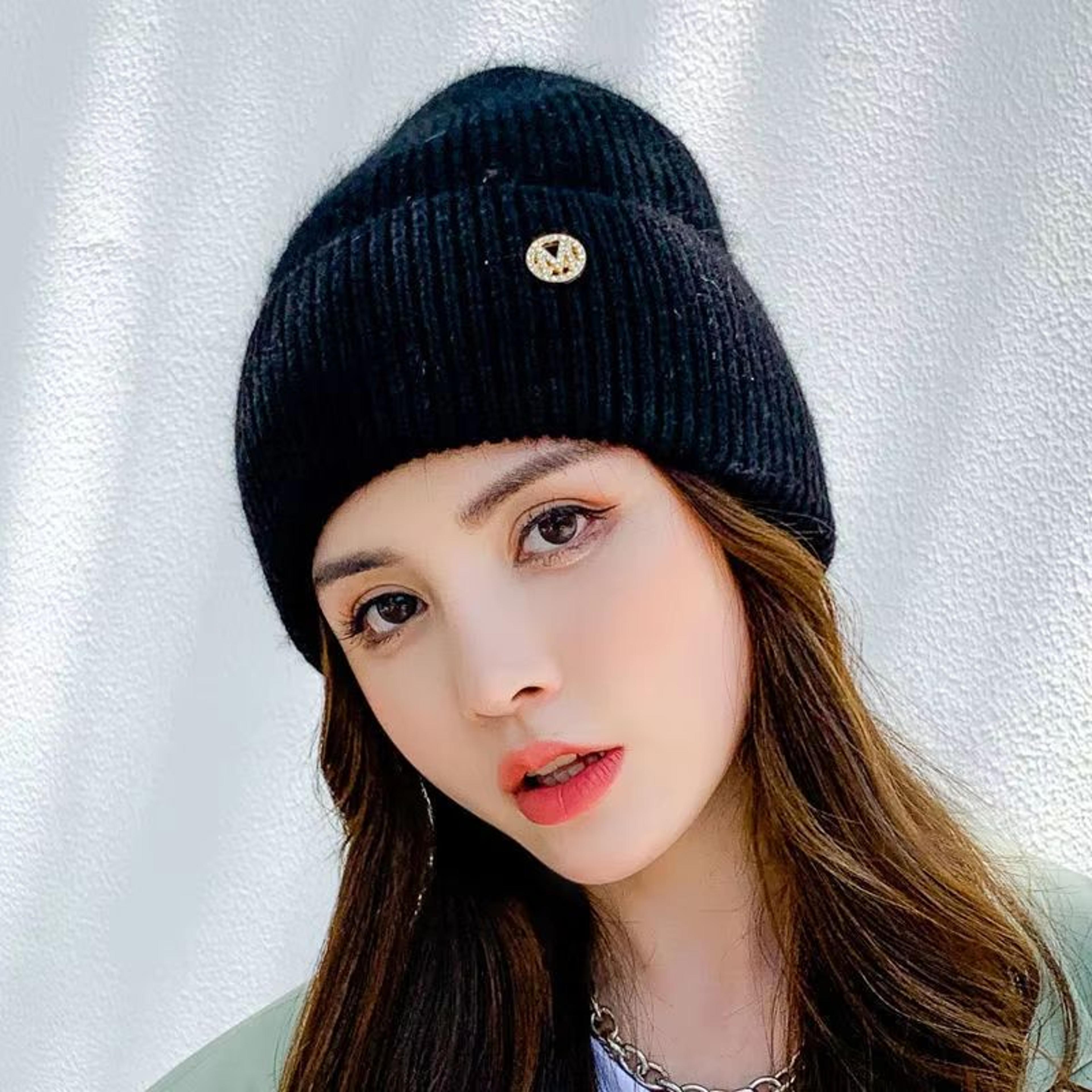 Womens Winter Windproof Layered Knitted Beanie Hat 8