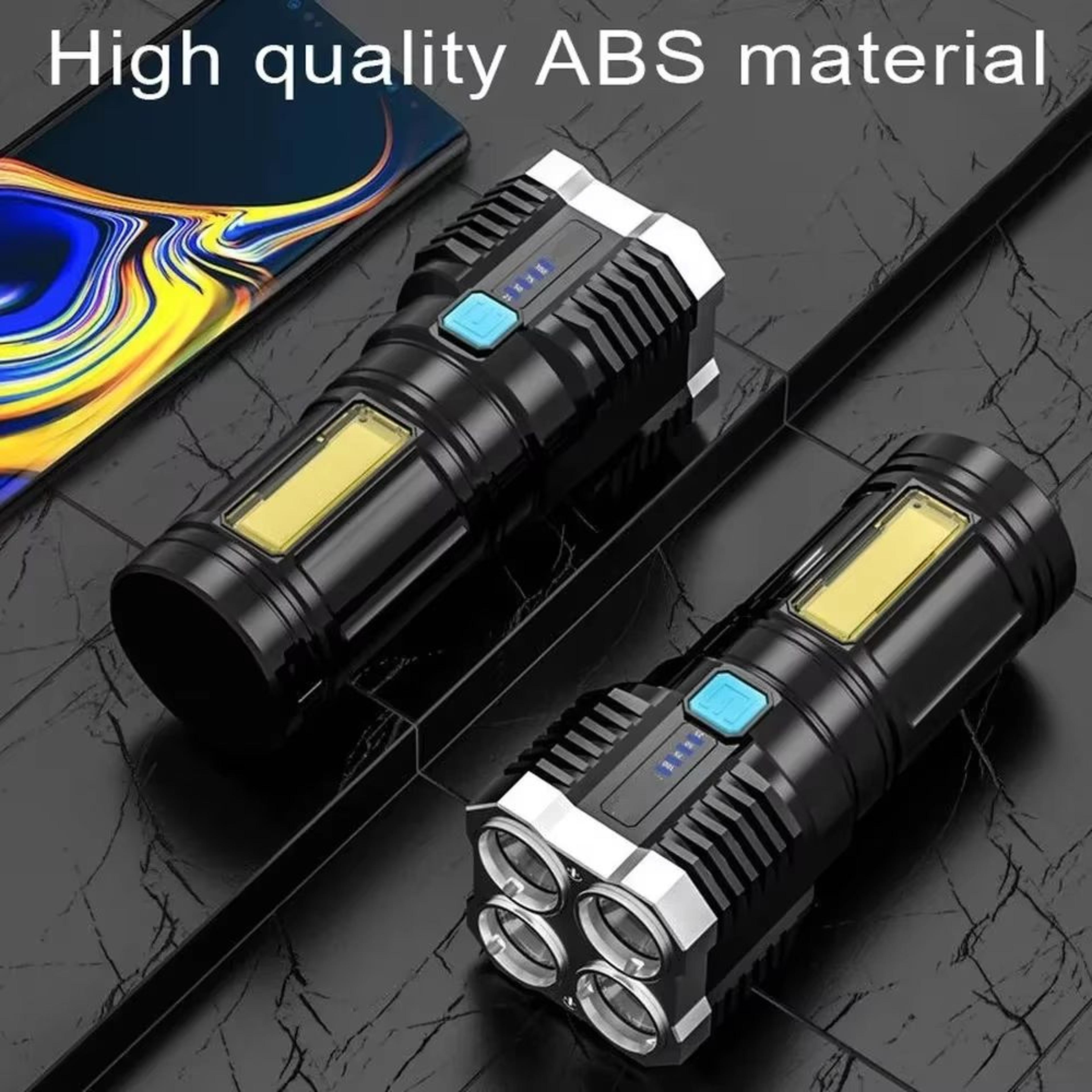 High Power Rechargeable LED Flashlight With COB Side Light And Lantern 3
