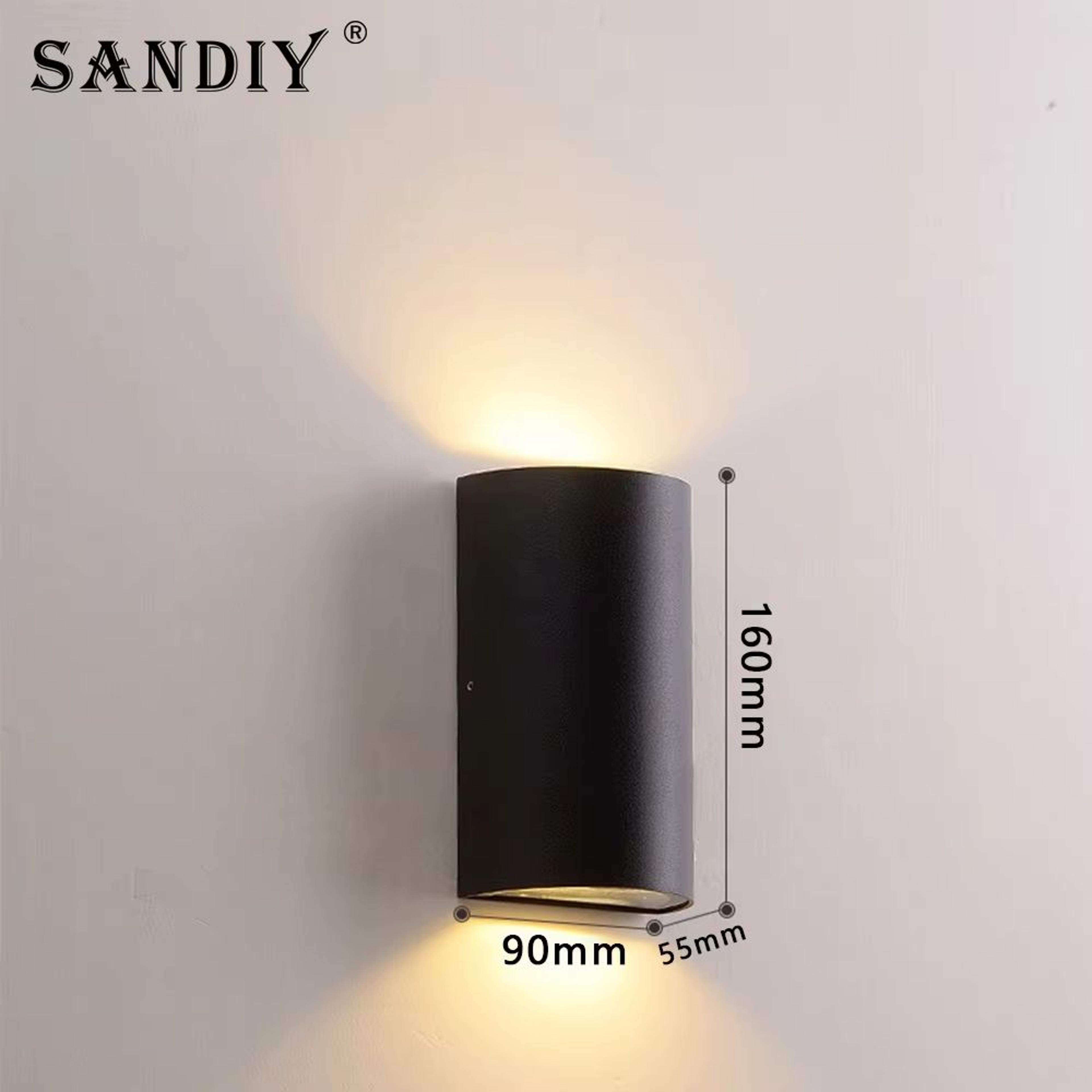 SANDIY Outdoor LED Garden Wall Lamp Up Down Light For Exterior Patio Porch Garage Gate Balcony Step 7