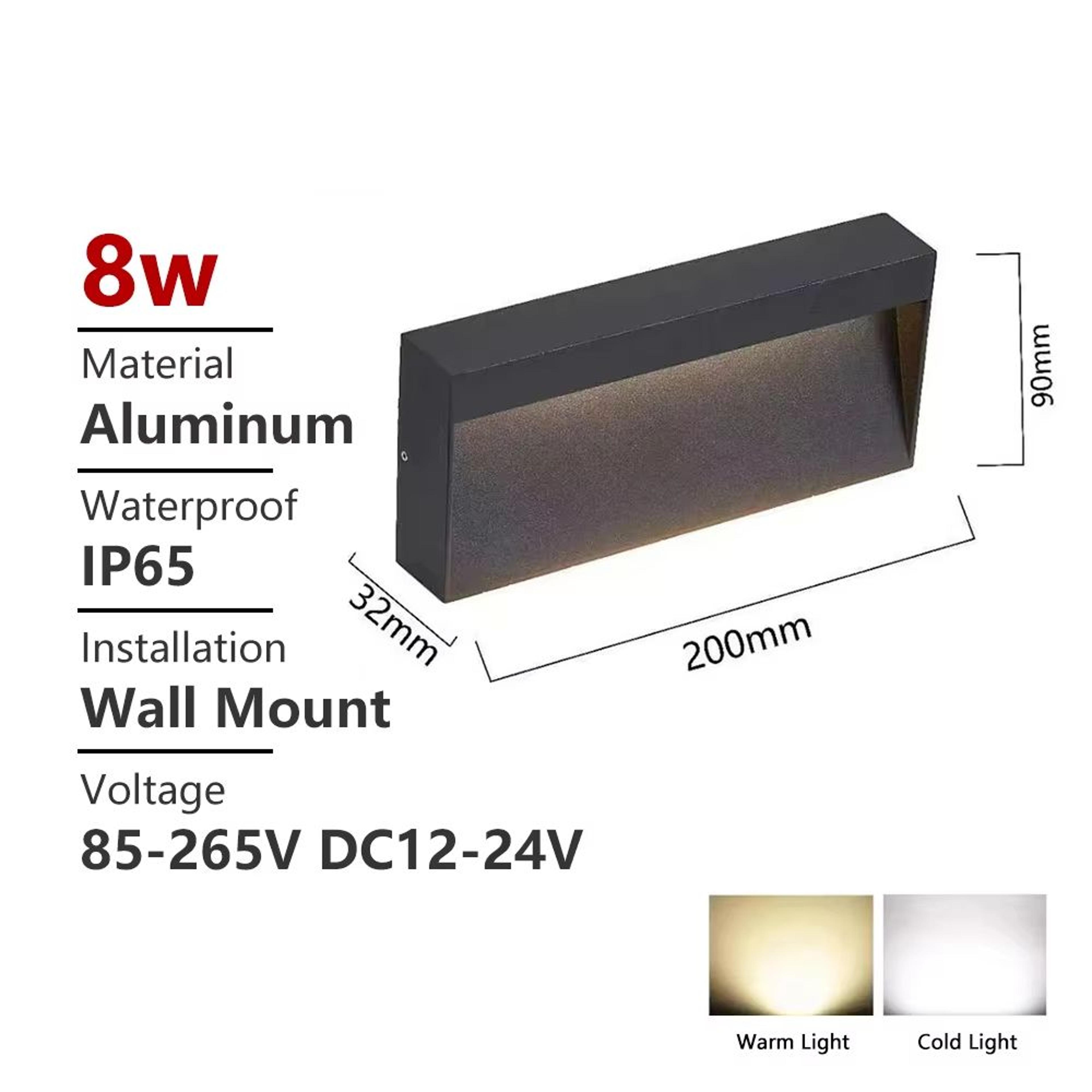 SANDIY Outdoor Waterproof LED Stair Light Wall Lamp  Surface Mounted Terrace Porch Exterior Lightin 12