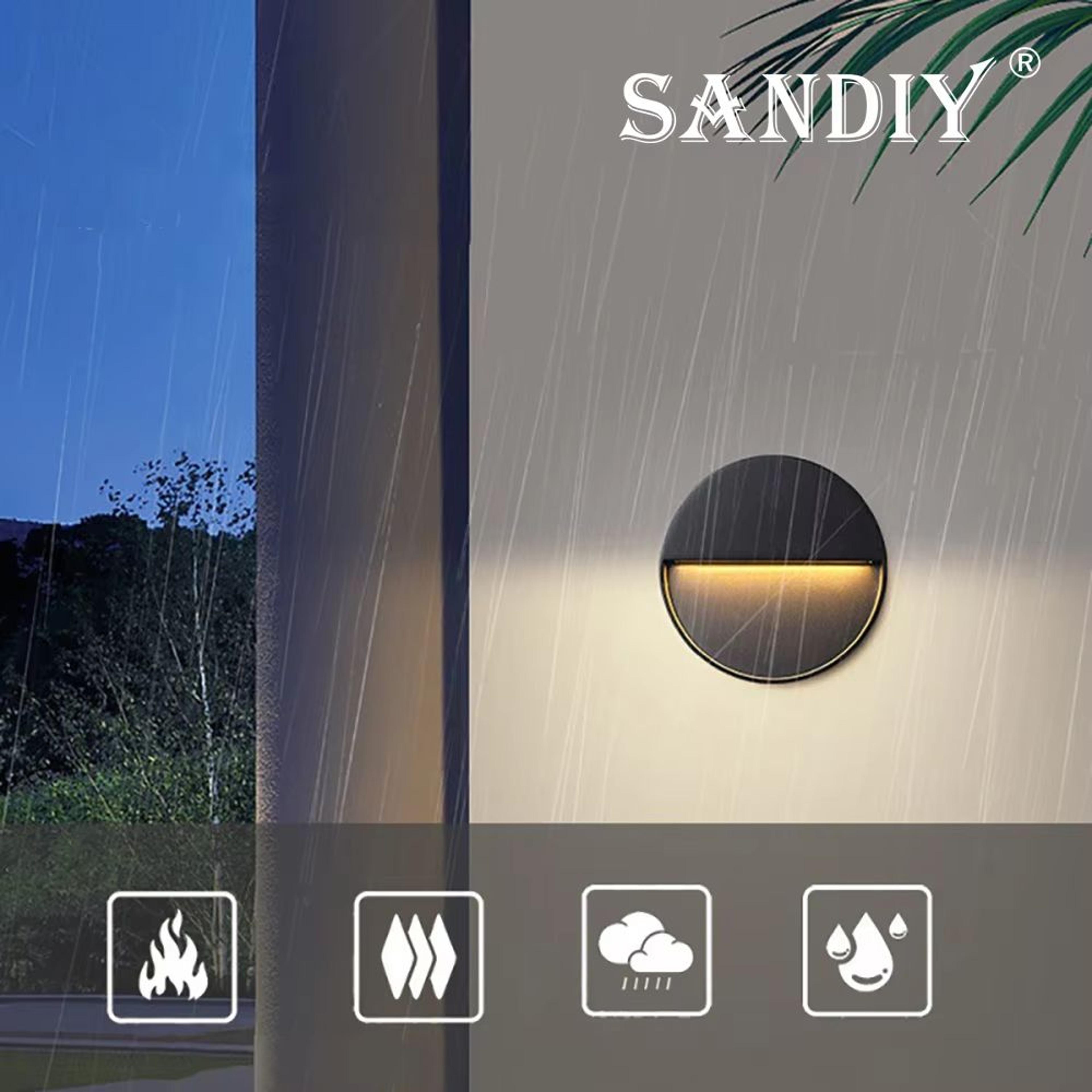 SANDIY Outdoor Waterproof LED Stair Light Wall Lamp  Surface Mounted Terrace Porch Exterior Lightin 3