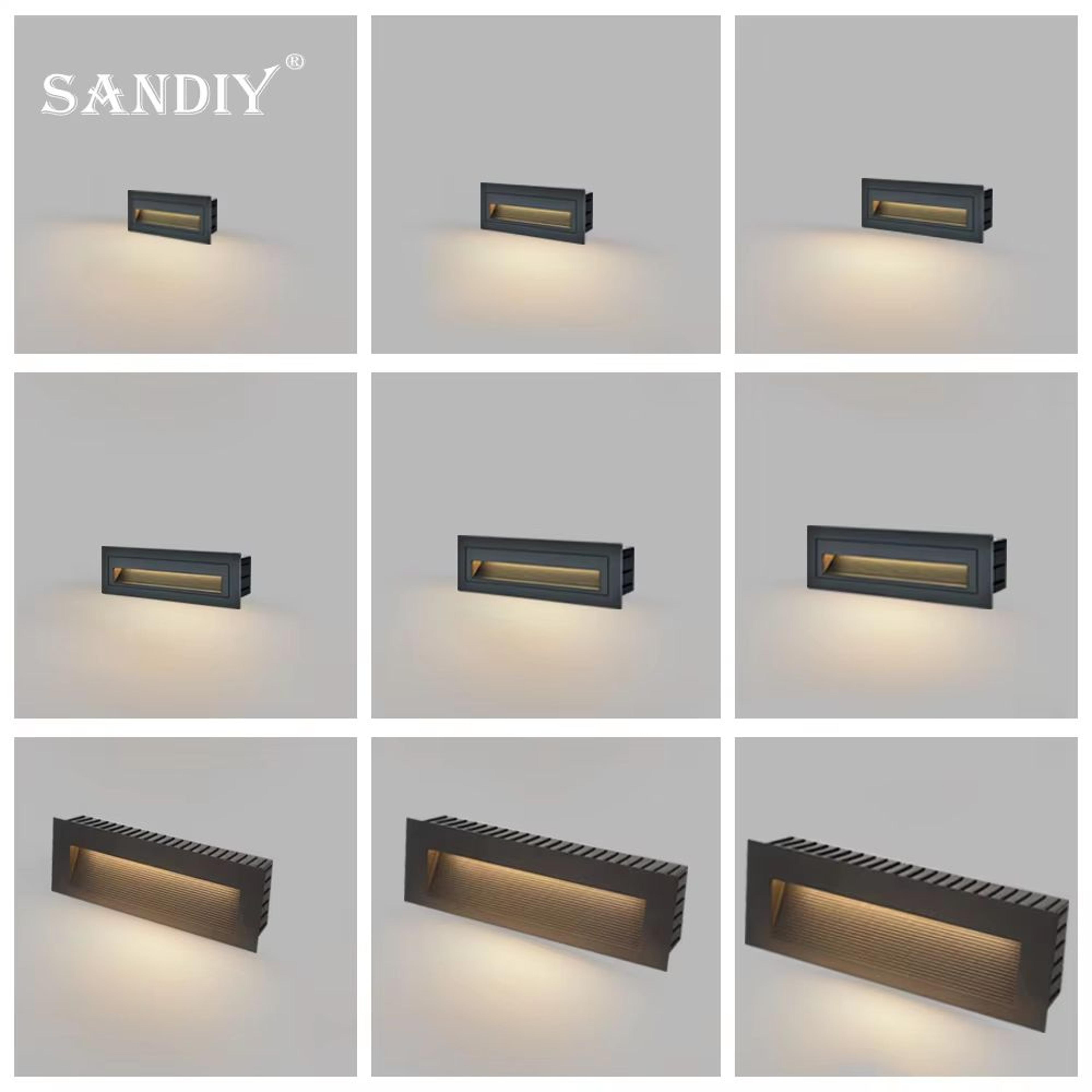 SANDIY Waterproof LED Stair And Step Light Outdoor Wall Sconce  Embedded Nightlight For House Yard  0