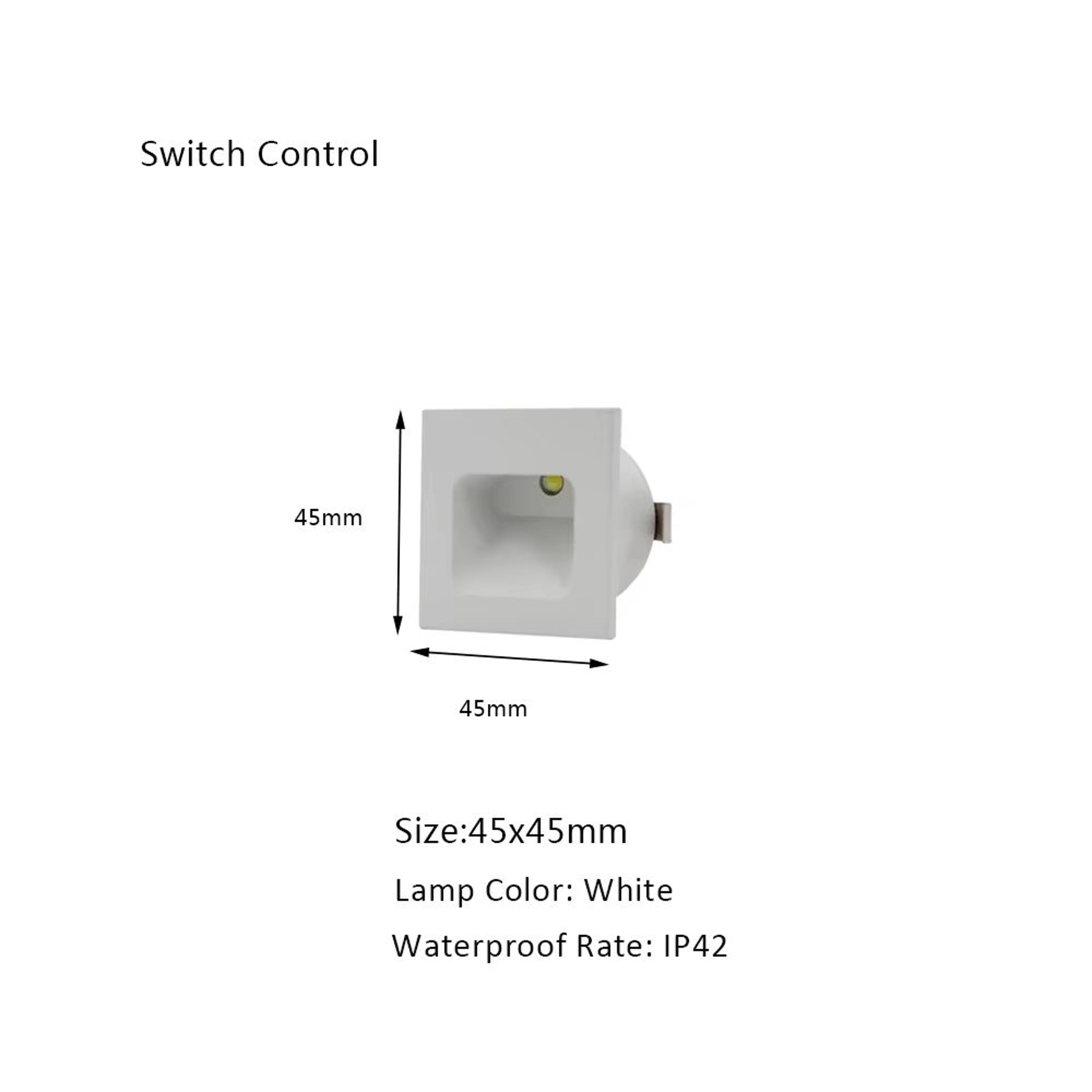 SANDIY Embedded Motion Sensor Stair Light Wall Sconce  Indoor And Outdoor Step Lighting White Round 7