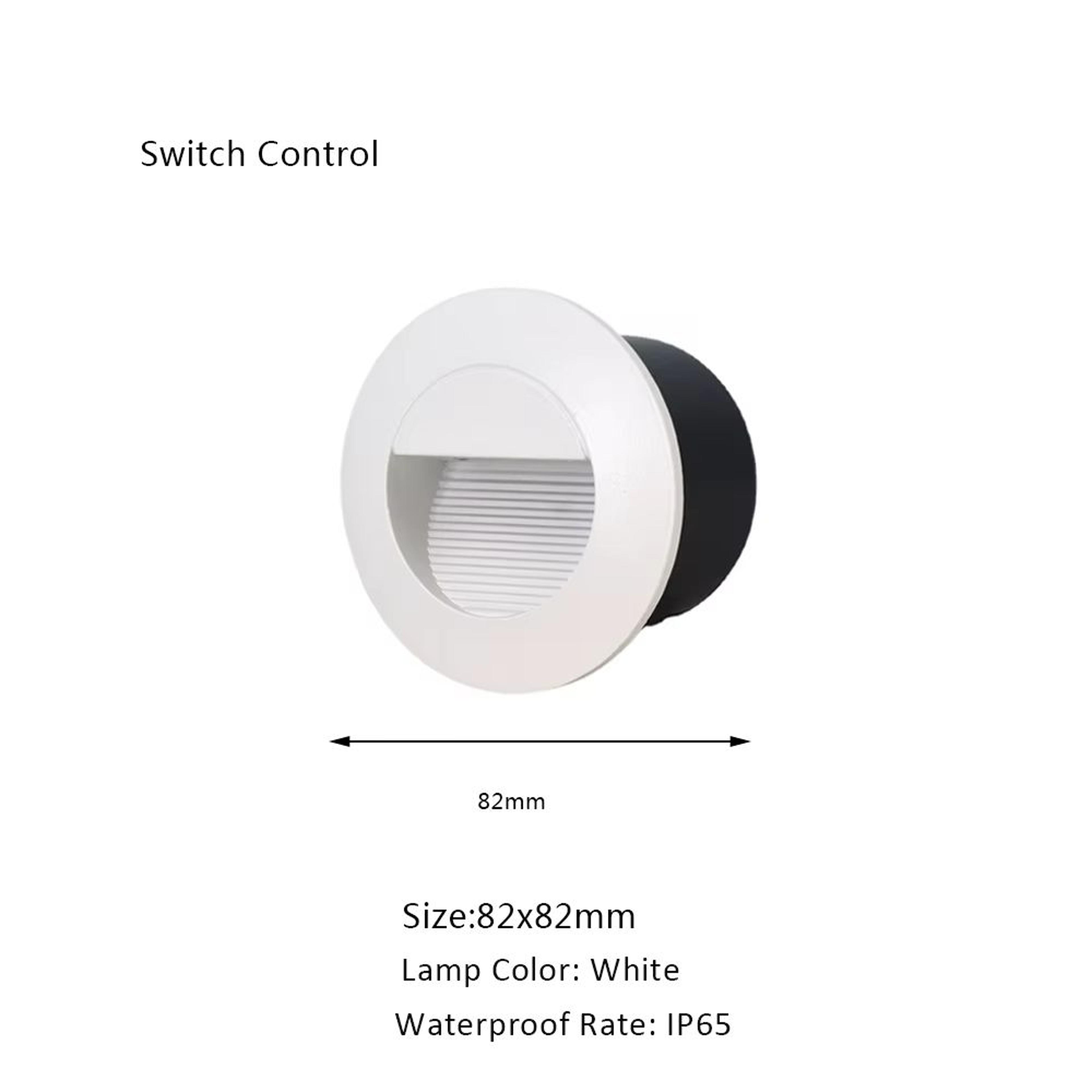 SANDIY Embedded Motion Sensor Stair Light Wall Sconce  Indoor And Outdoor Step Lighting White Round 15