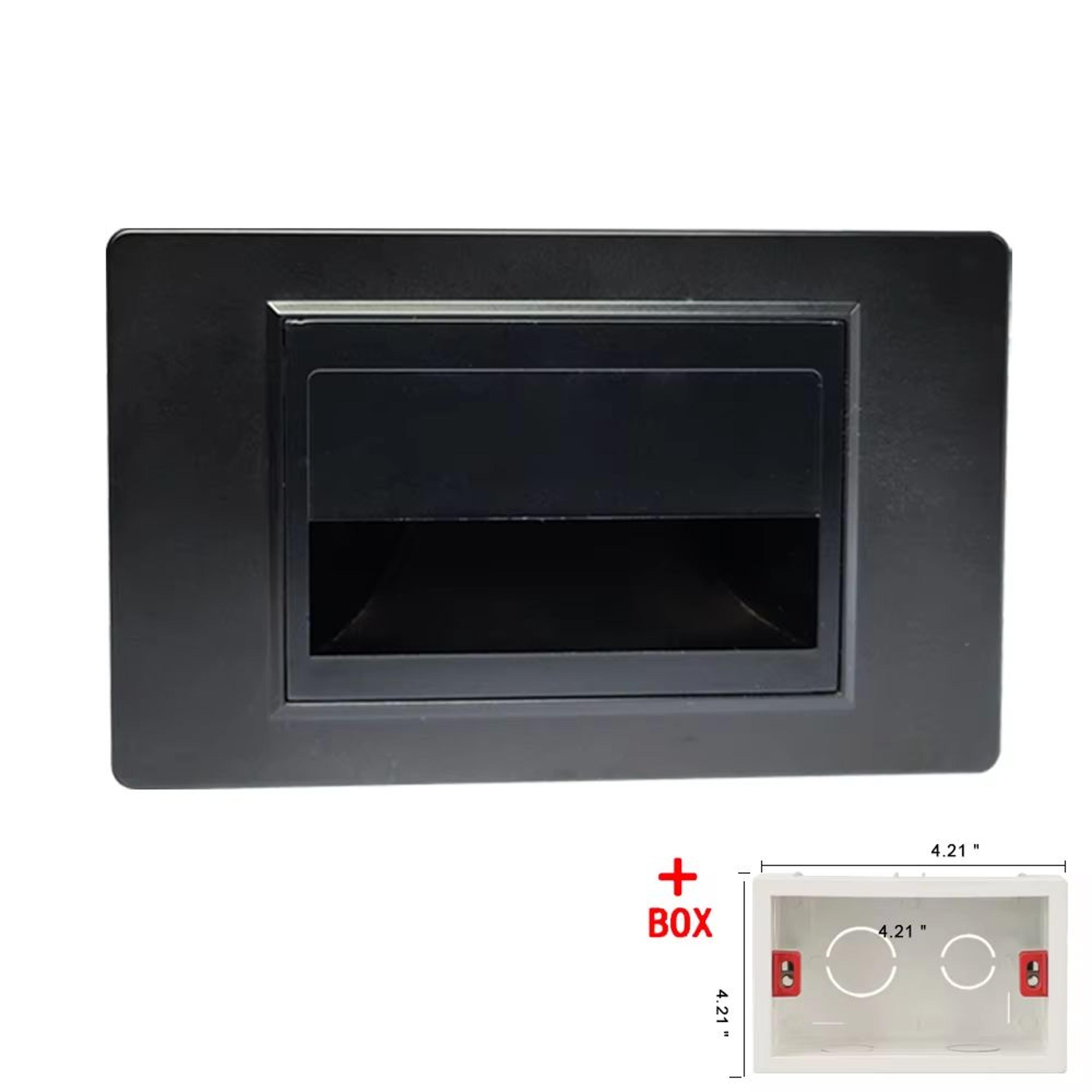 SANDIY American LED Step Light Wall Lamp With PIR Motion Sensor  Recessed Night Lighting For Stairs 16