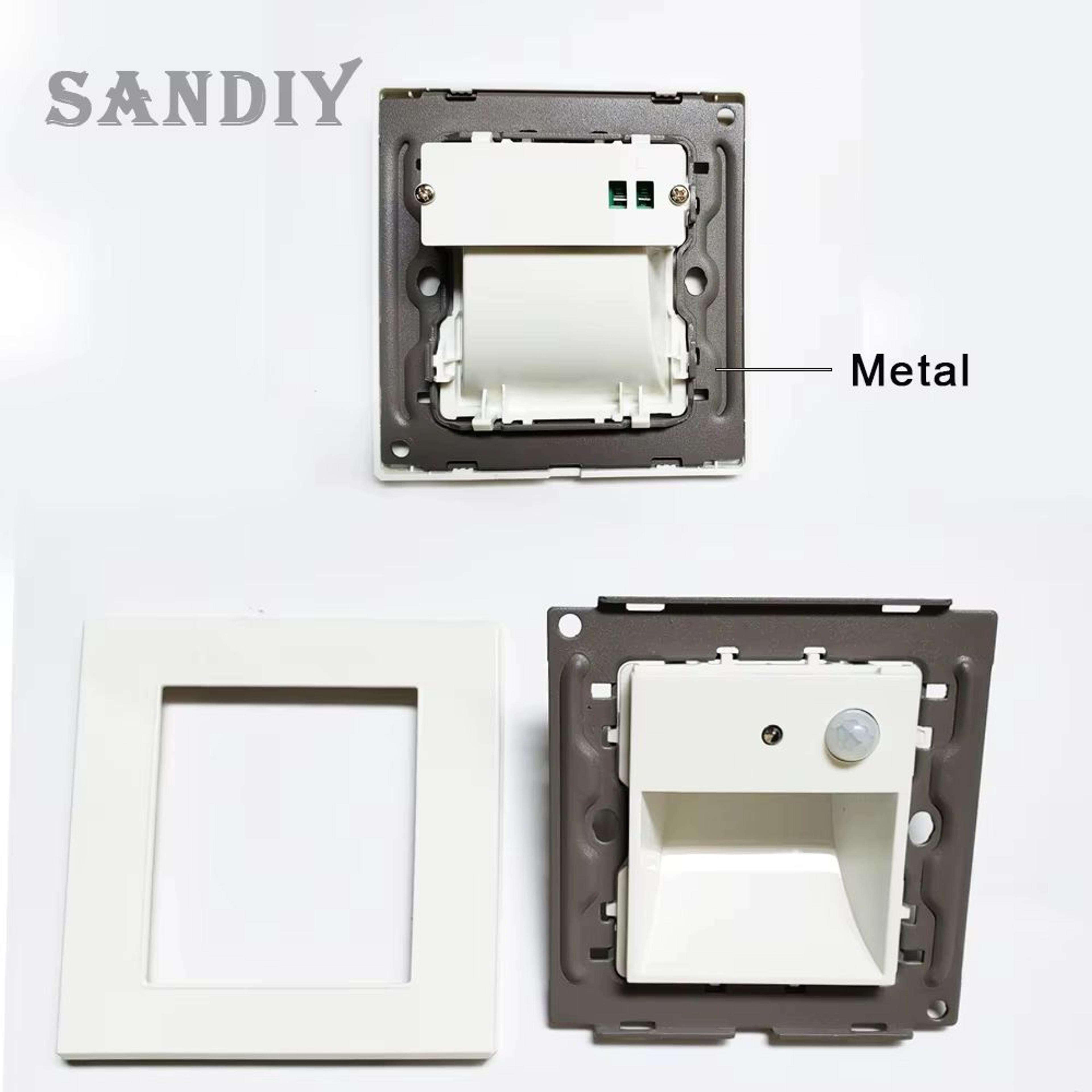 SANDIY Wall Lamp Sensor Stairs LED Light  Recessed Intelligent Nightlight Sconce For Foyer Ladder C 2