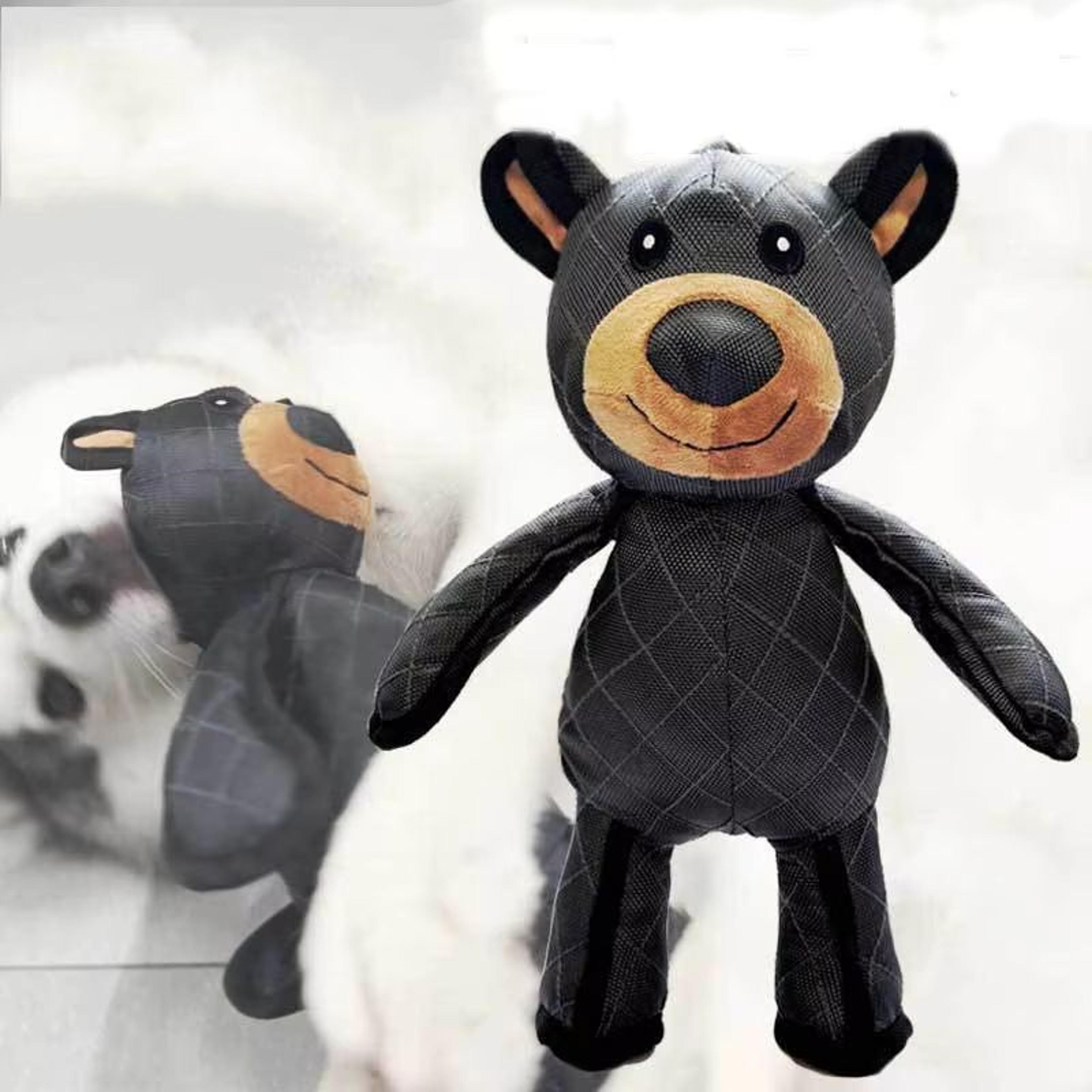 Plush Pet Squeaky Dog Toy  Robust Canvas Bear Interactive Pet Toy For Fun Play 0