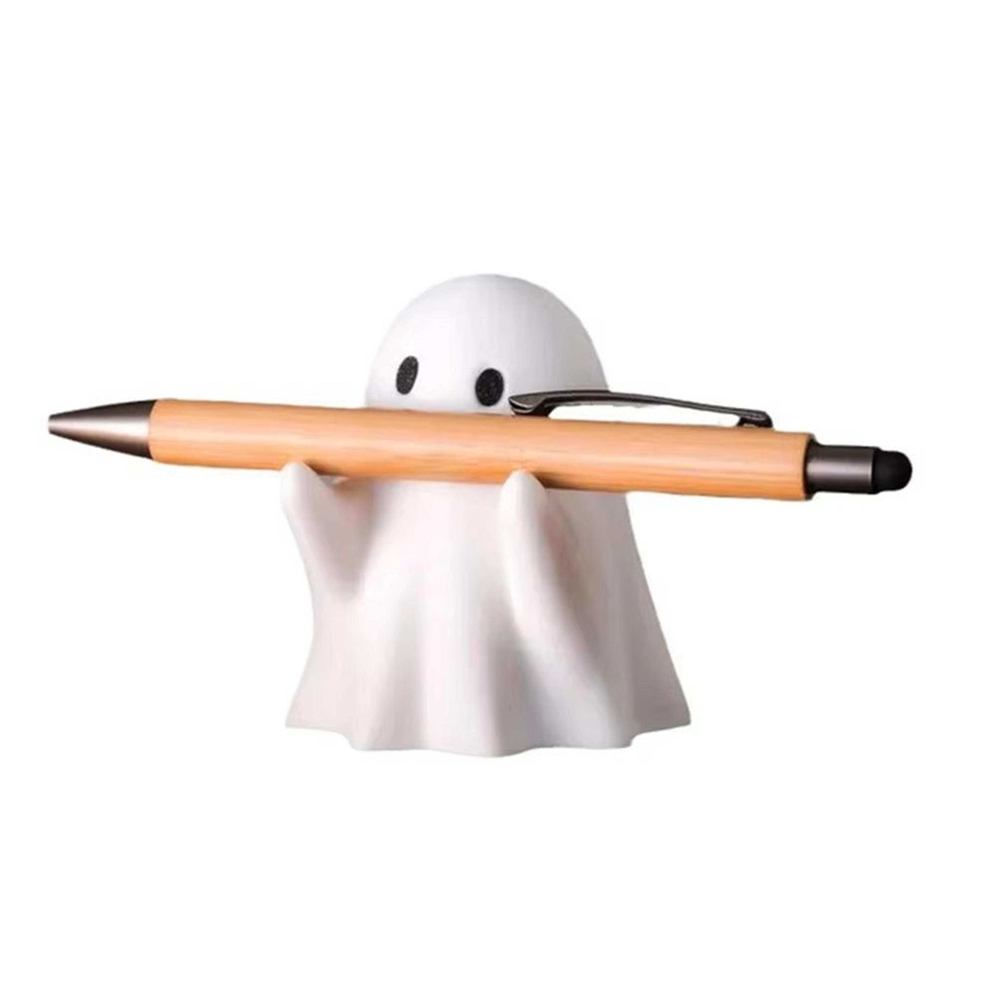 Ghost Pen Holder Resin Desktop Organizer  Cute Office And Home Stationery Stand For Halloween Decor 5