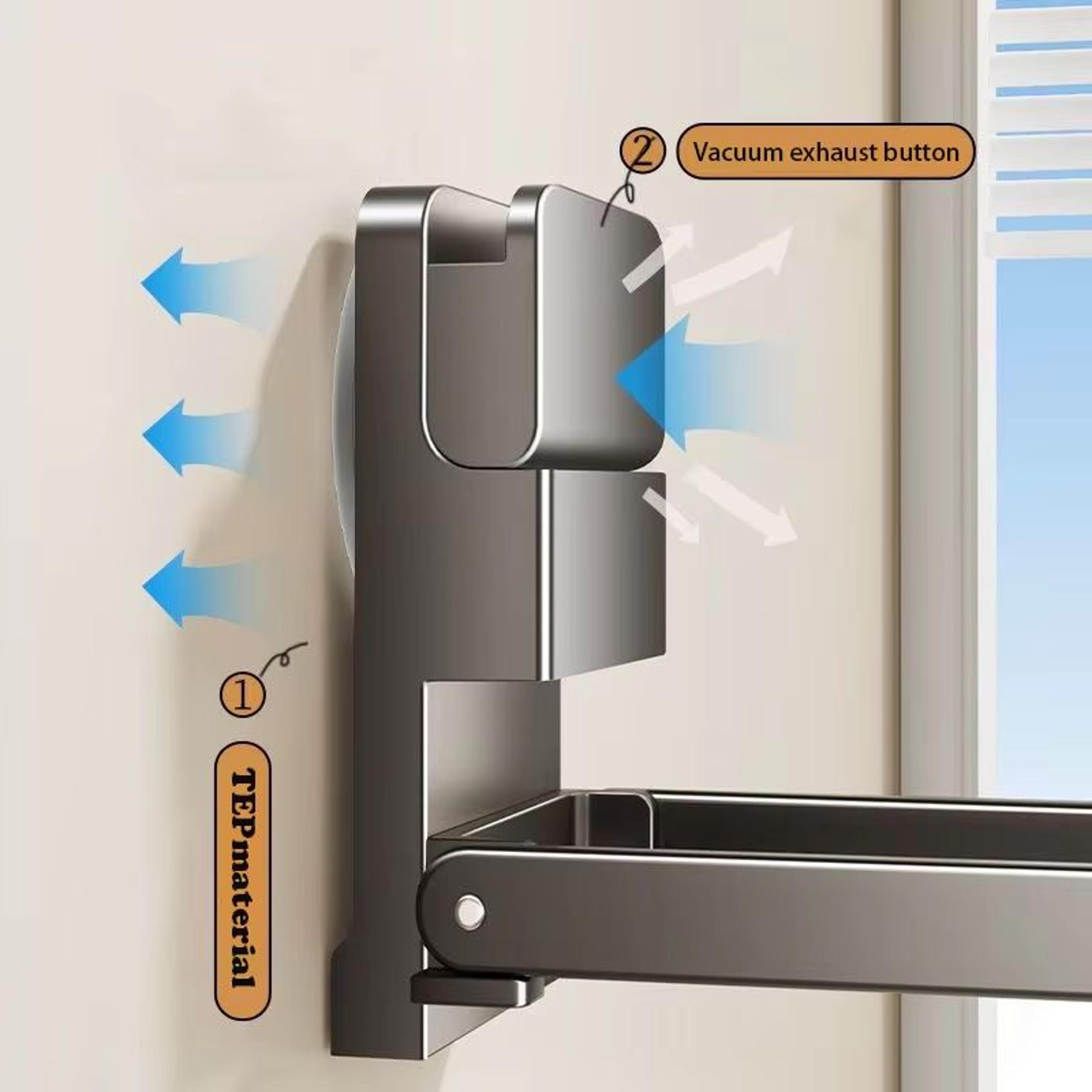 Detachable Towel Rack  SpaceSaving Bathroom Organizer With DamageFree Removal And MoistureResistant 2