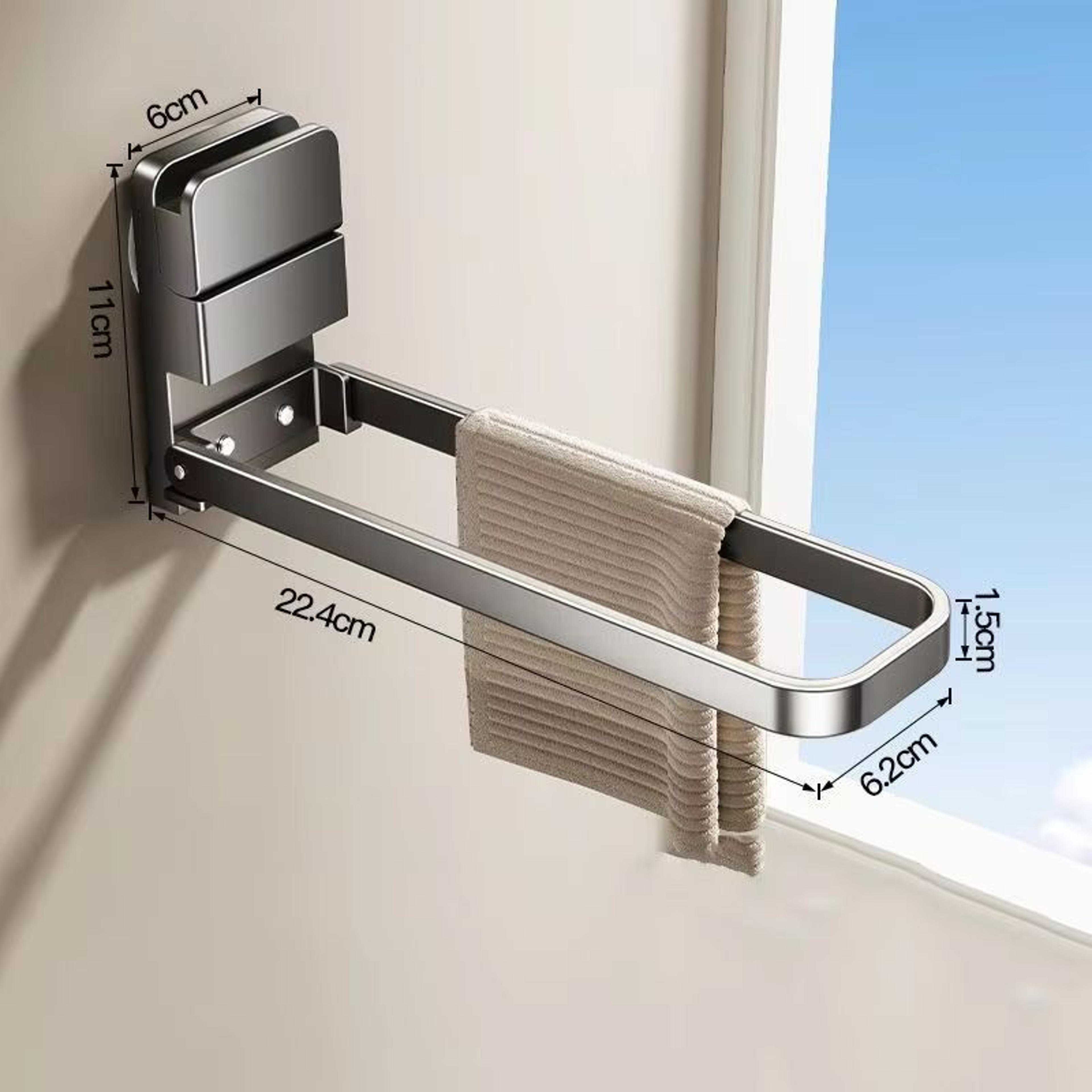 Detachable Towel Rack  SpaceSaving Bathroom Organizer With DamageFree Removal And MoistureResistant 6