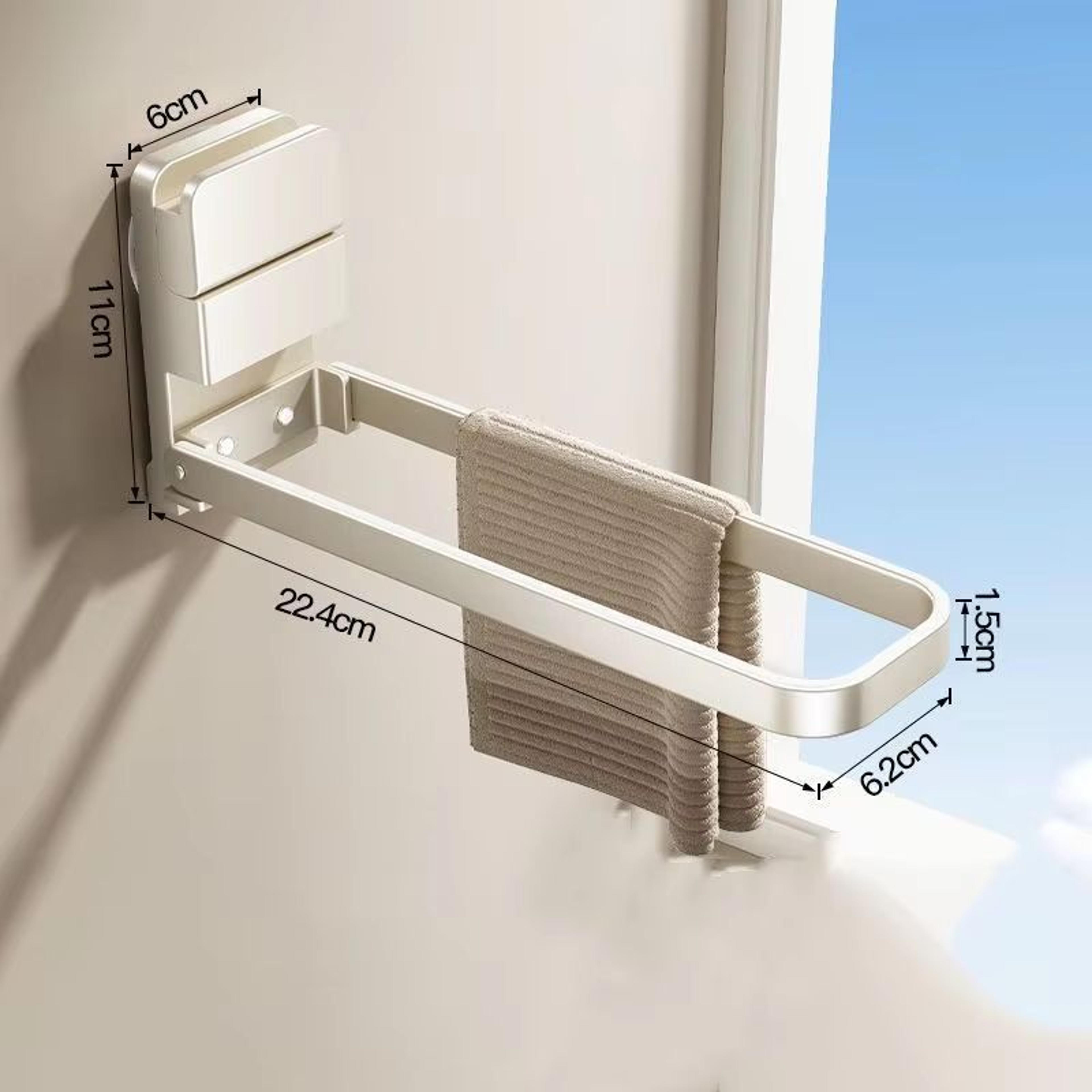 Detachable Towel Rack  SpaceSaving Bathroom Organizer With DamageFree Removal And MoistureResistant 7