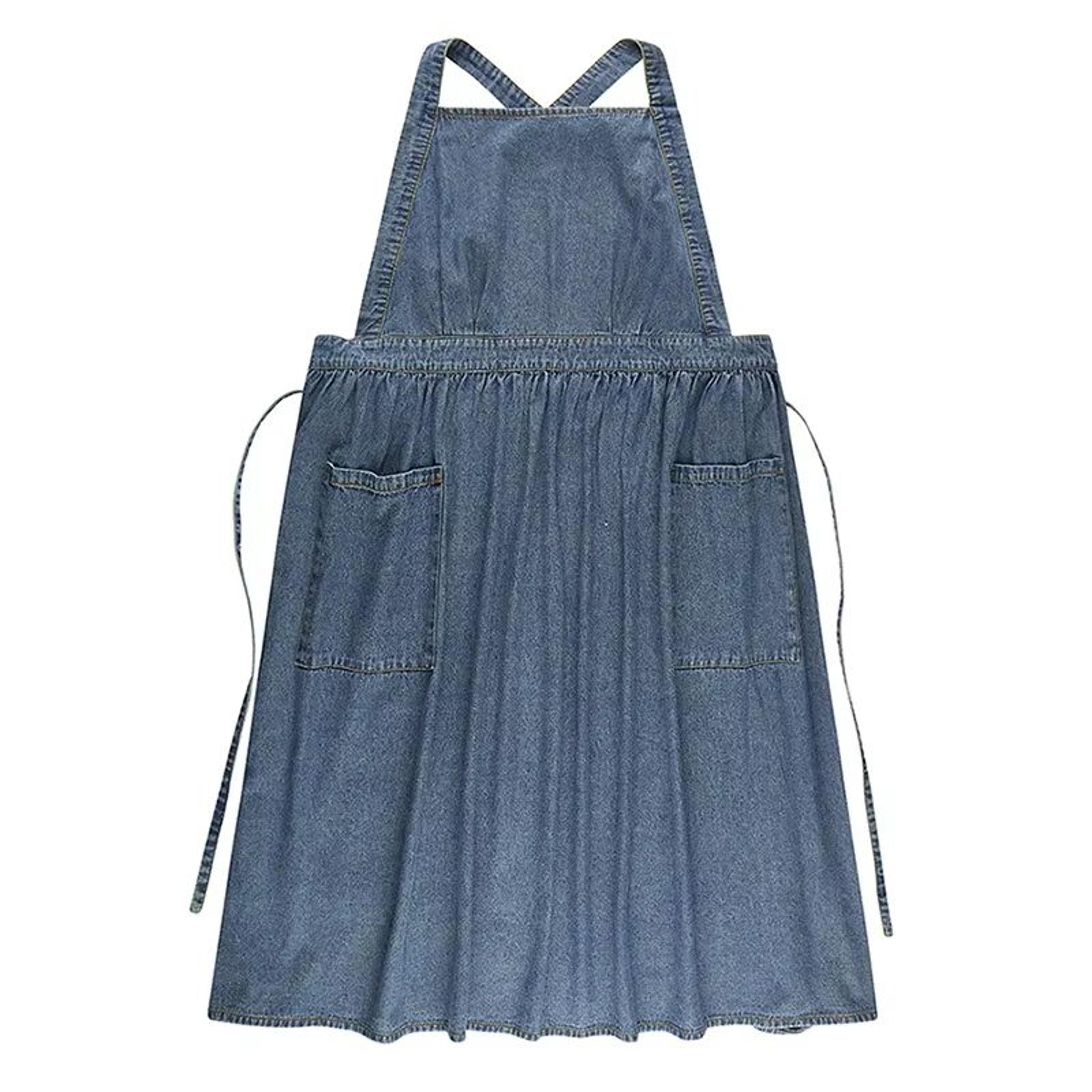 Premium HeavyDuty Denim Apron Adjustable Bib Waist 7