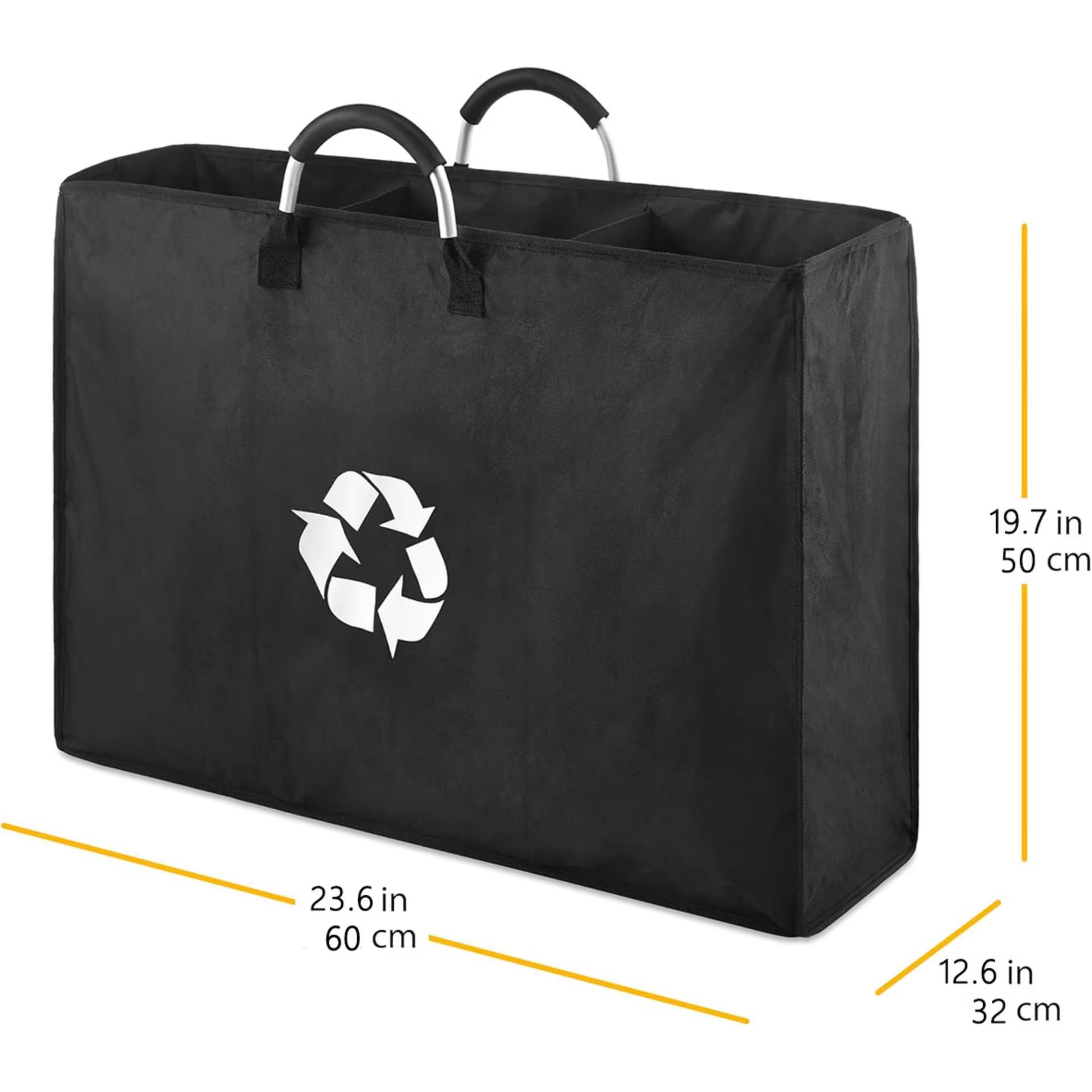Recycled Bottle 3Grid Storage Laundry Hamper With Detachable Organizer 5