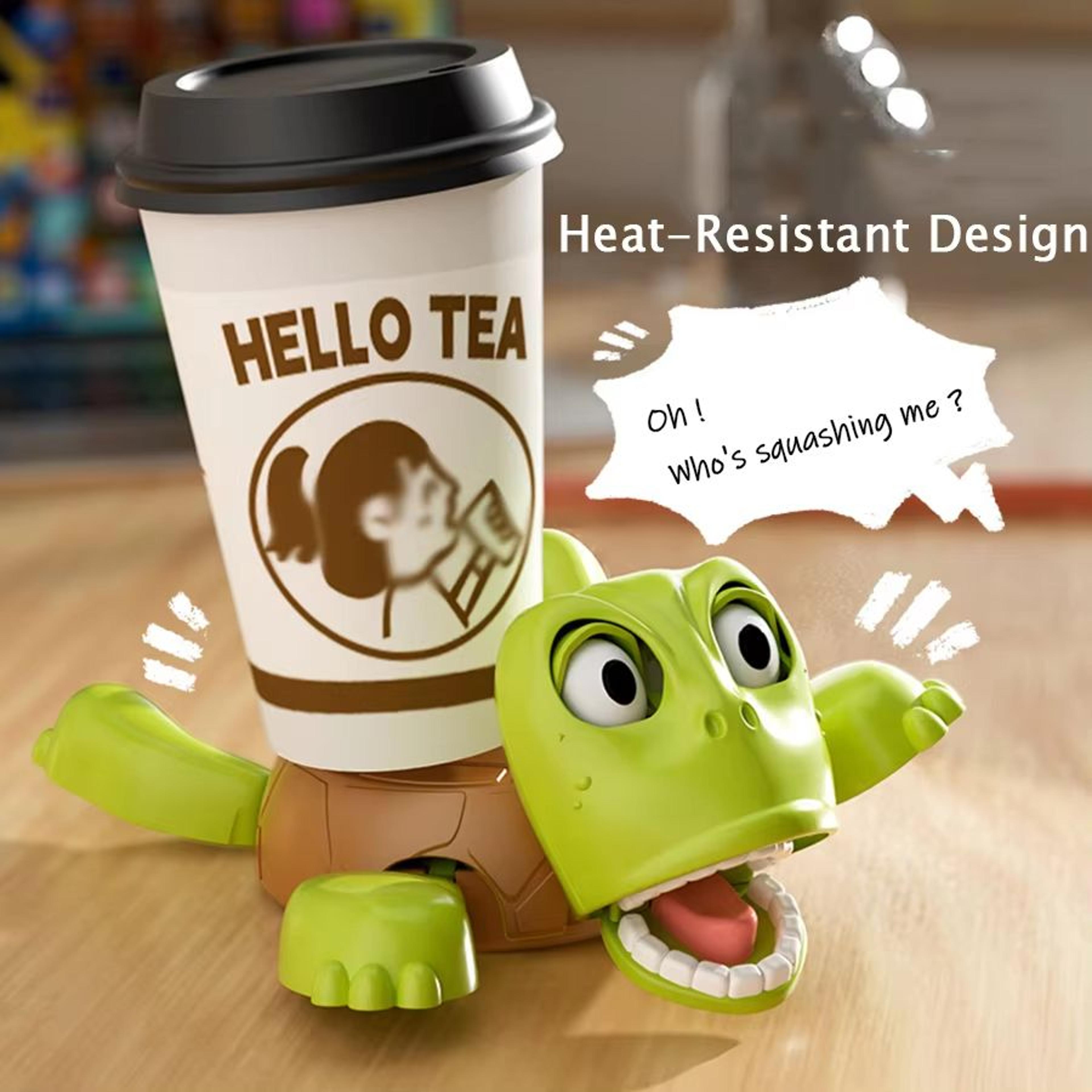 Funny Frightened Turtle Drink Coasters Creative Table Ornament 0