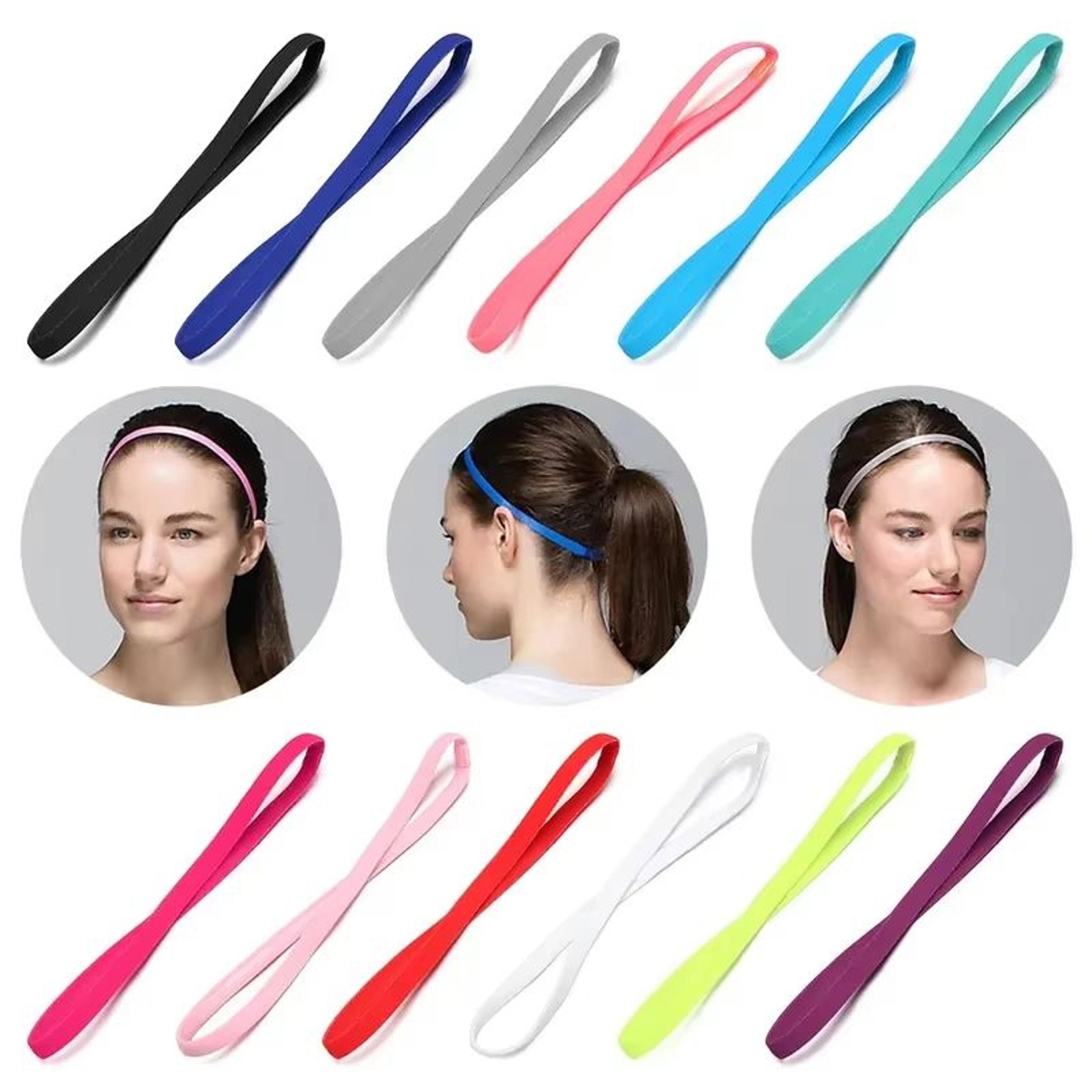 Thin Elastic Sport Headband Candy Color AntiSlip Sweatband Hair Accessory 1