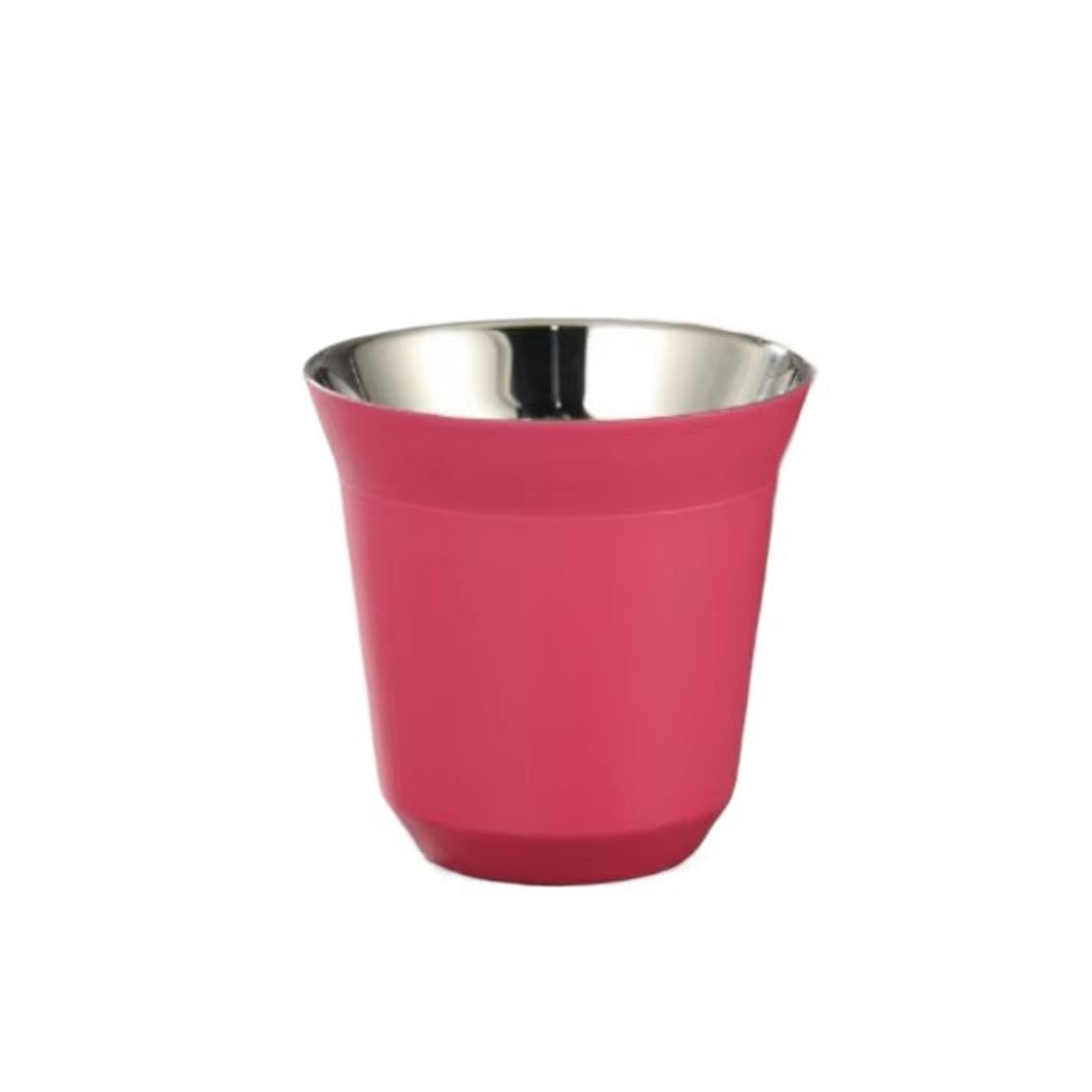 Stainless Steel DoubleLayer Flat Bottom Coffee Water Cup 80ml 271 Fl Oz 6