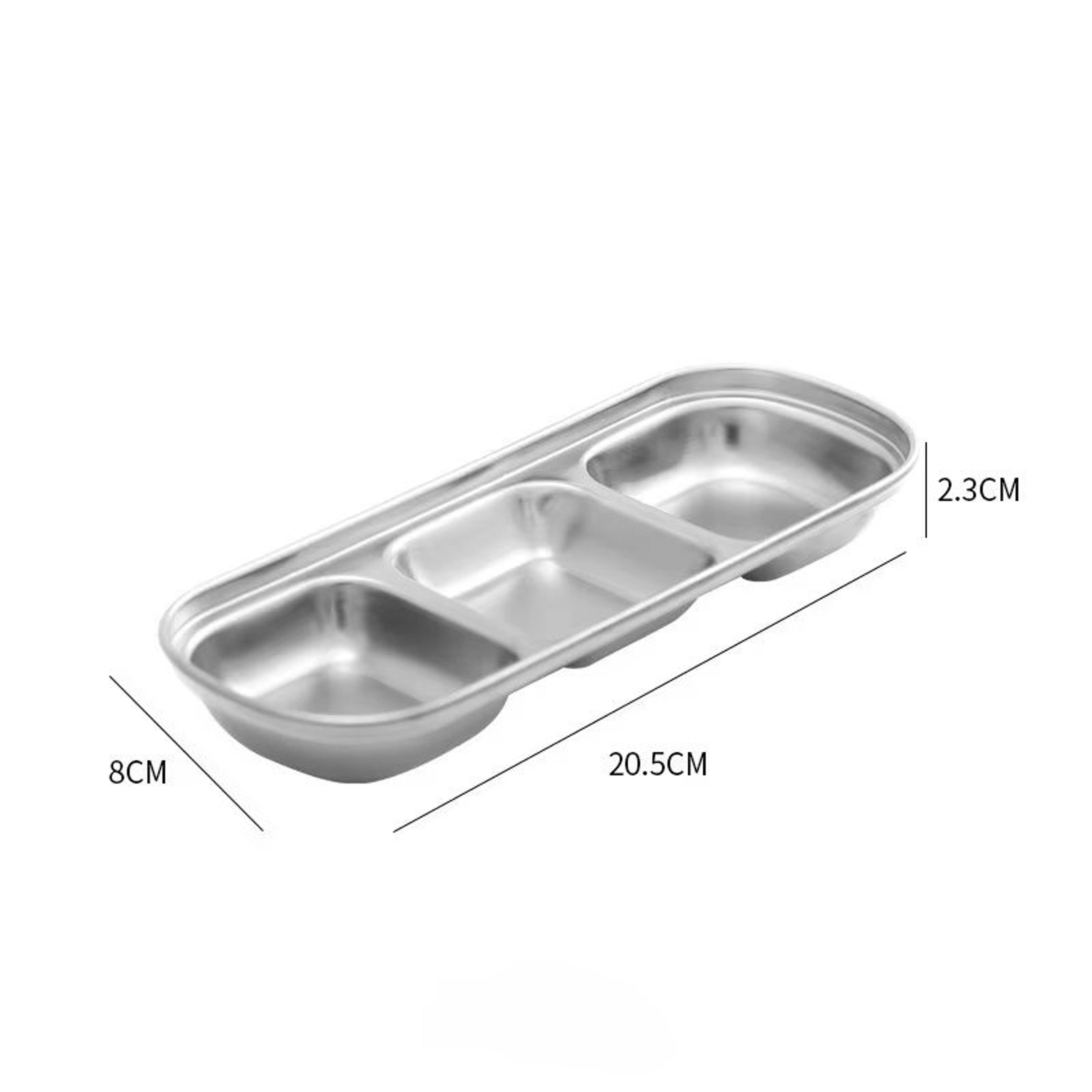 304 Stainless Steel KoreanStyle Dinner Plate And Multifunctional Sauce Serving Dish 10