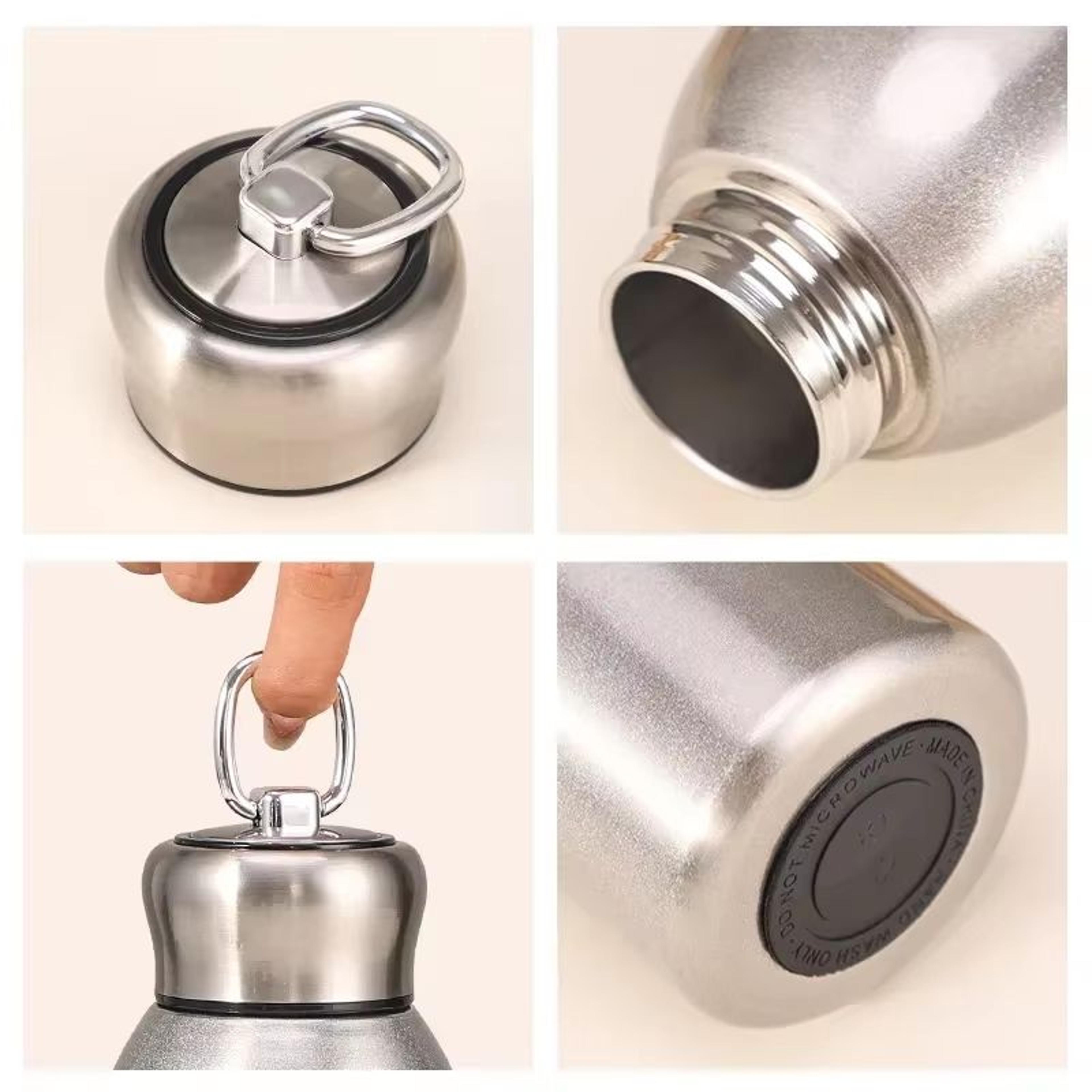 HighValue Mini Chubby Big Belly 304 Stainless Steel Vacuum Thermos Cup With Carrying Ring 300ml 101 2