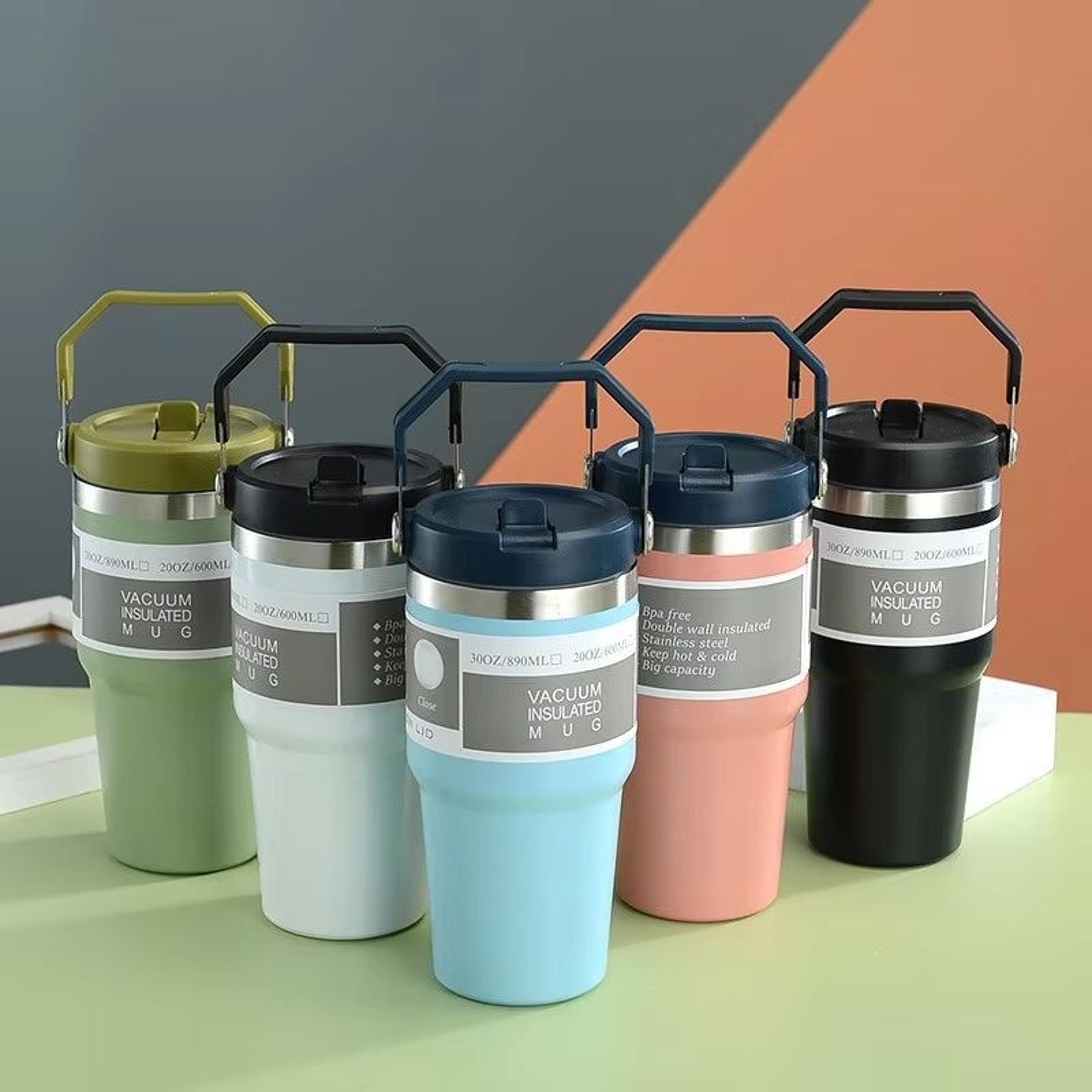 American Simple Solid Color Stainless Steel Thermos Portable Water Cup With Thermal Insulation 0