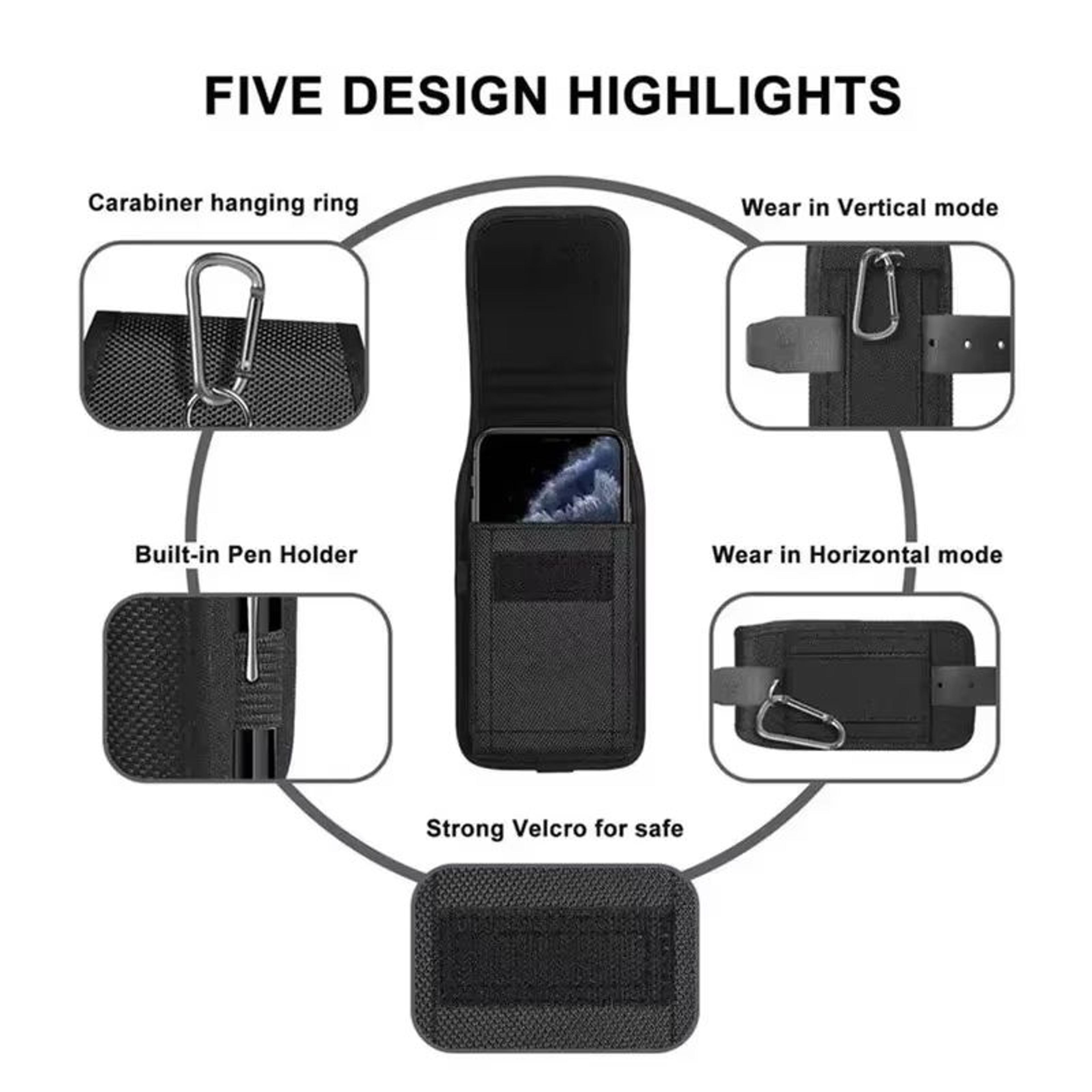 Tactical Cell Phone Pouch Holster With Free DRing Buckle Portable Nylon Wallet Card Carrying Case 4
