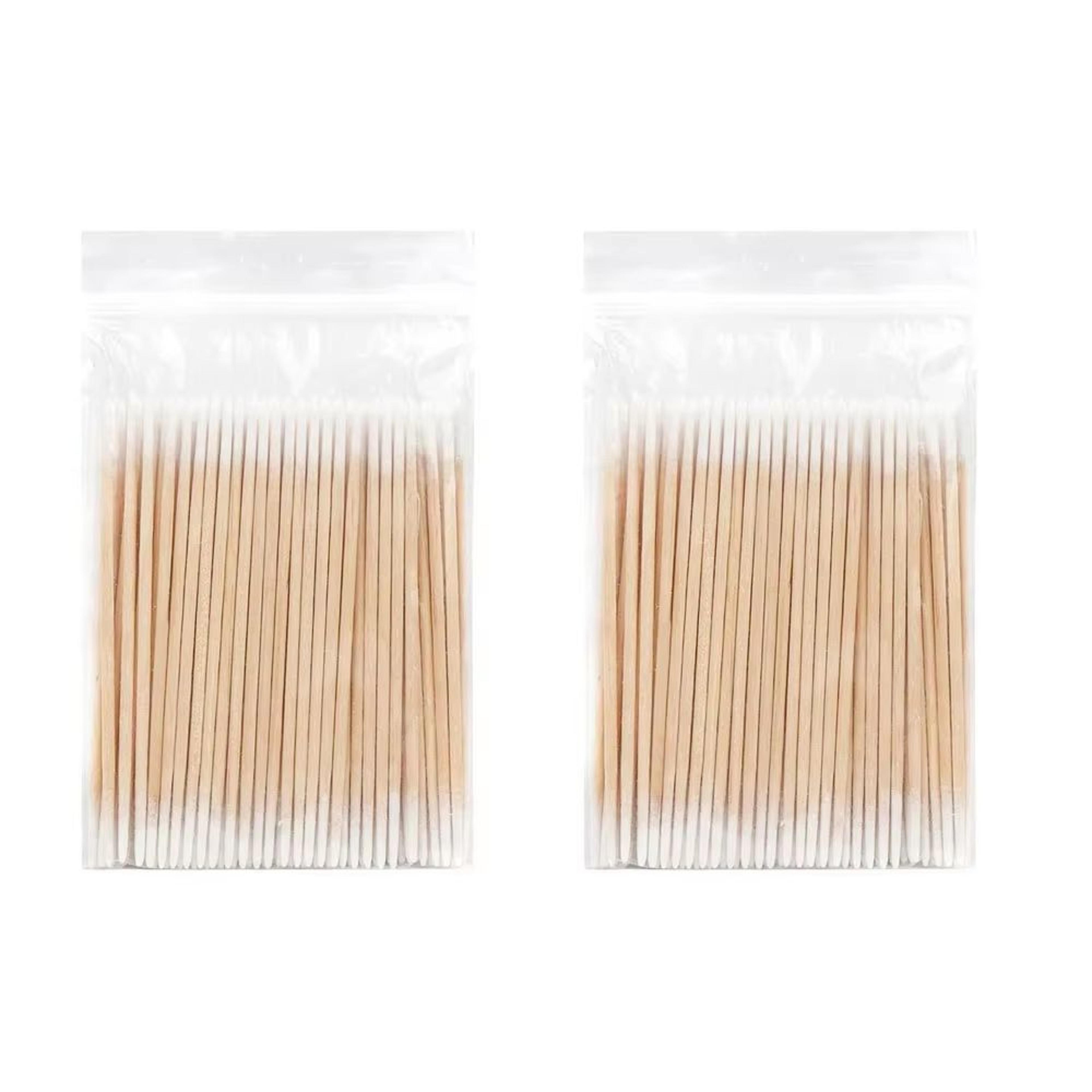 Disposable UltraSmall Cotton Swab Brush LintFree Micro Wood Makeup Brushes And Eyelash Extension Gl 7