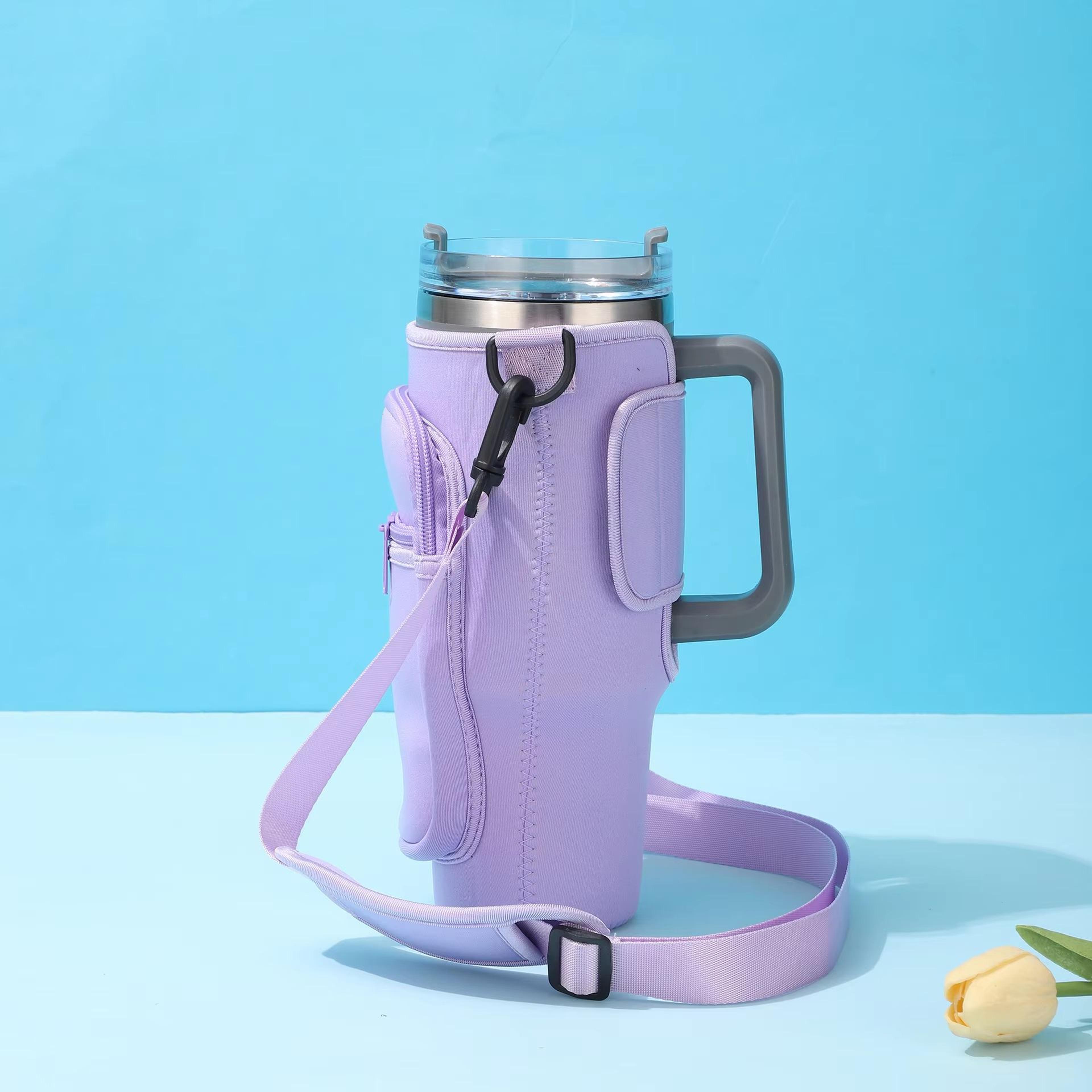 40oz CarCup Sleeves With Slanted Shoulder Straps  Premium Ice Cup Sleeves LargeCapacity Handle Avai 7