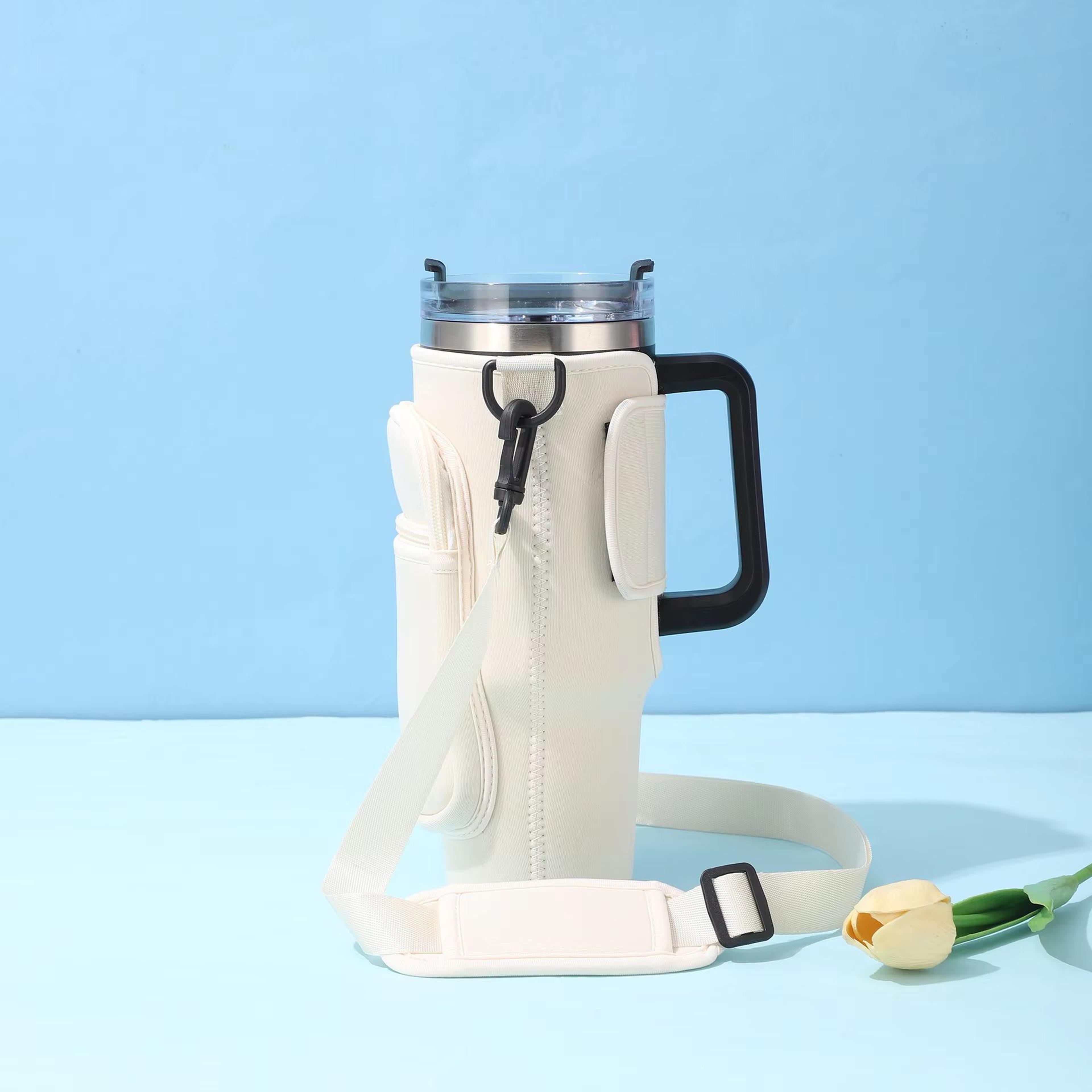 40oz CarCup Sleeves With Slanted Shoulder Straps  Premium Ice Cup Sleeves LargeCapacity Handle Avai 8