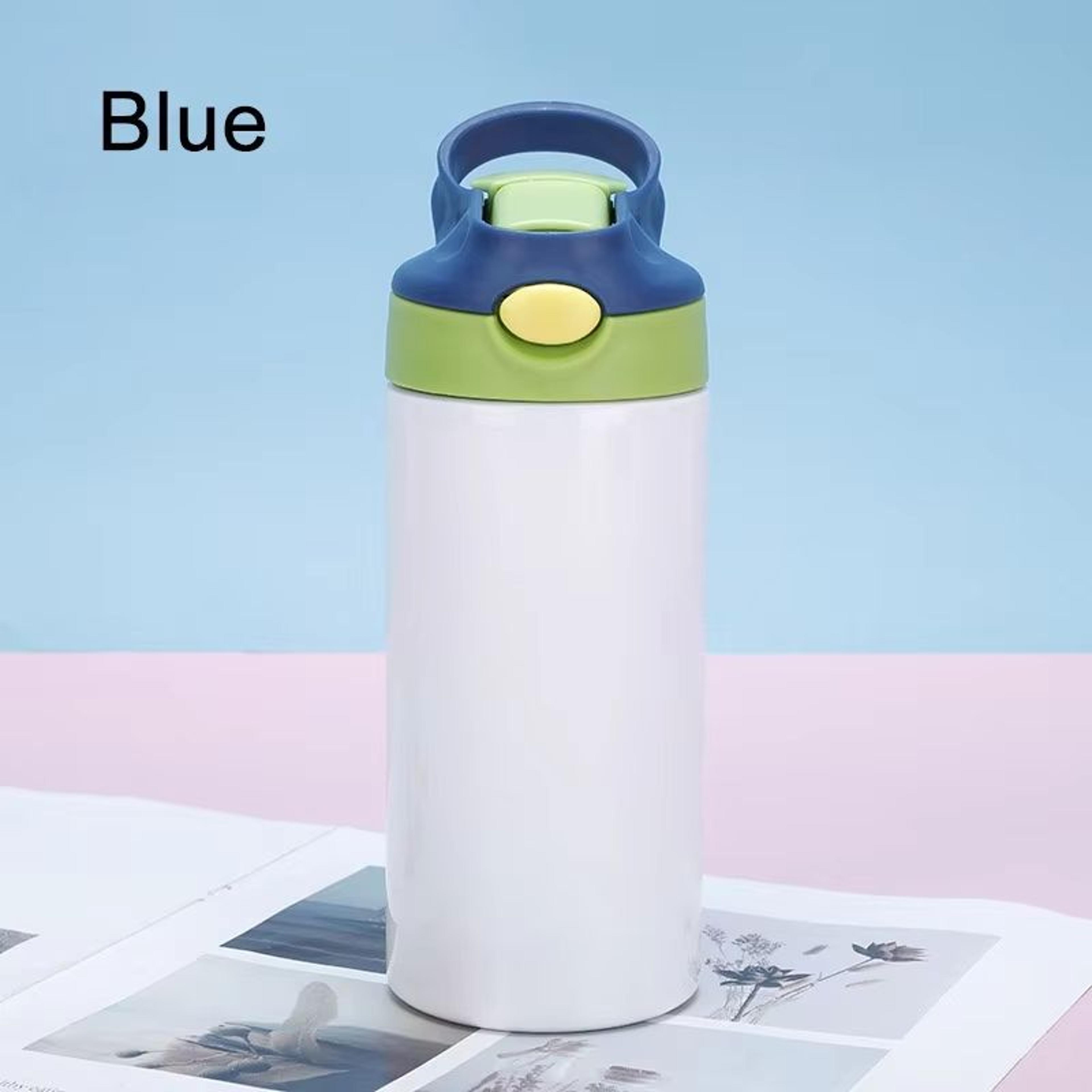 Outdoor Simple Solid Color Stainless Steel Vacuum Thermos Cup With Straw Handle  Childrens Portable 4