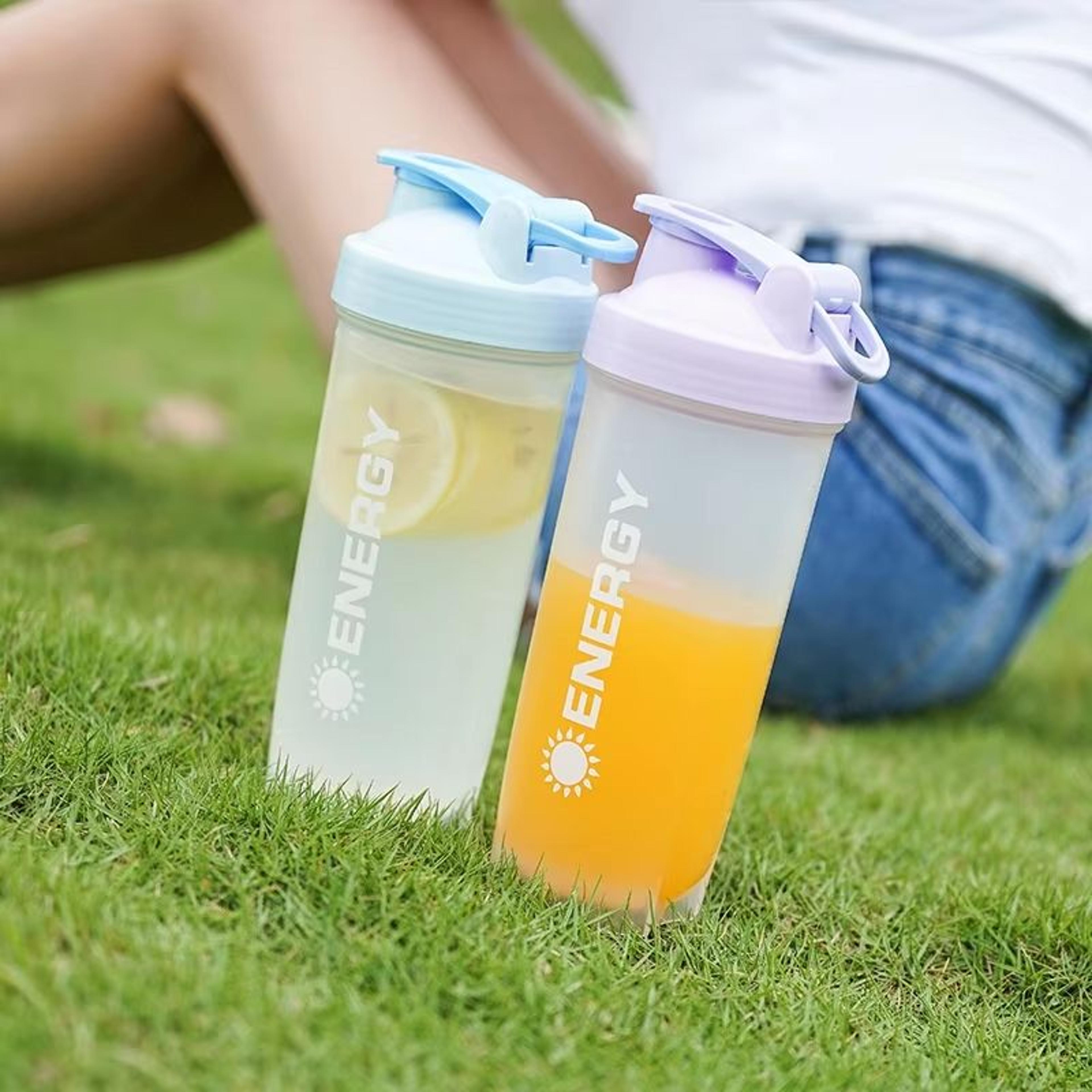 Summer LargeCapacity Shaker Cup  Outdoor Fitness Milkshake Cup ShockResistant With Stirring Ball Sc 3