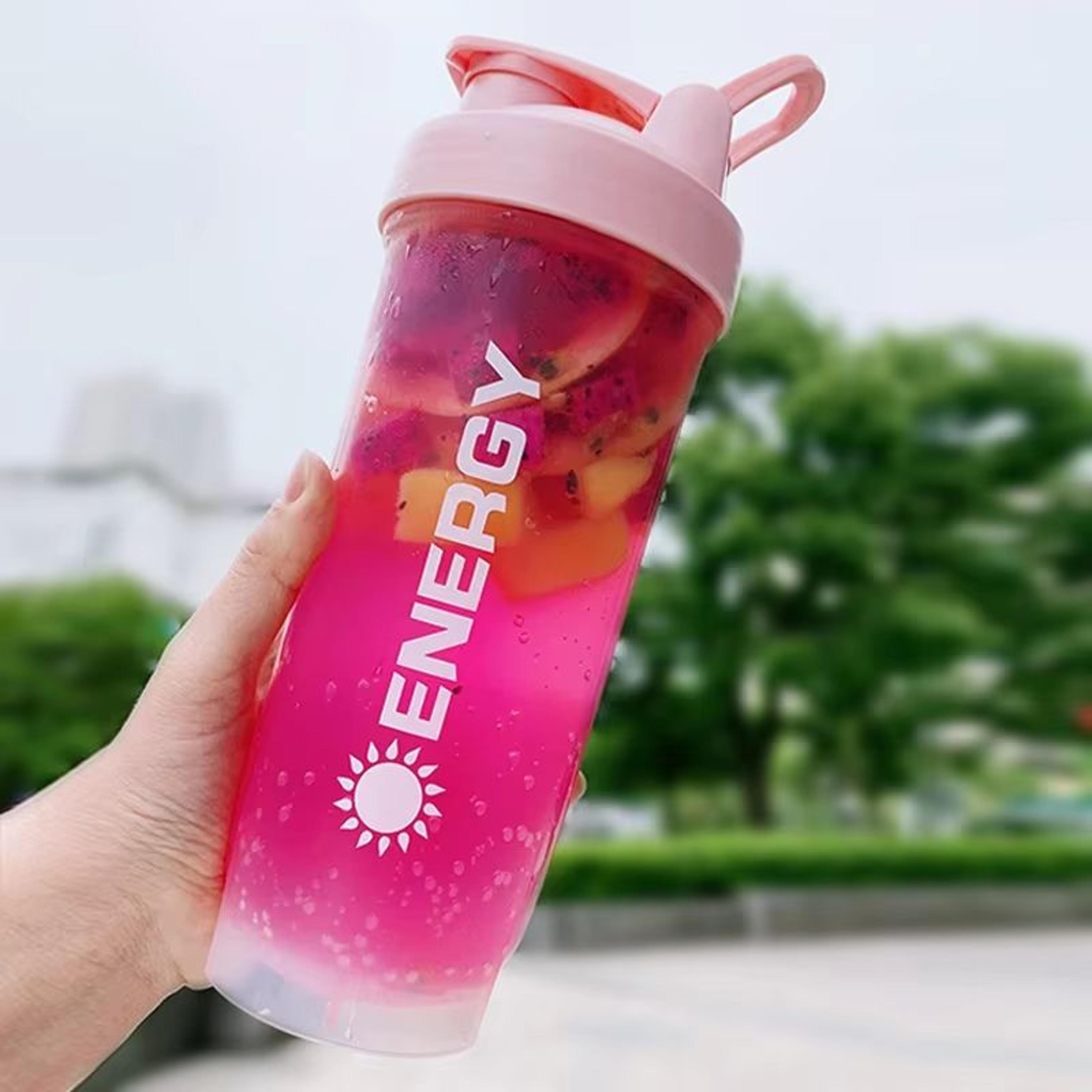 Summer LargeCapacity Shaker Cup  Outdoor Fitness Milkshake Cup ShockResistant With Stirring Ball Sc 5