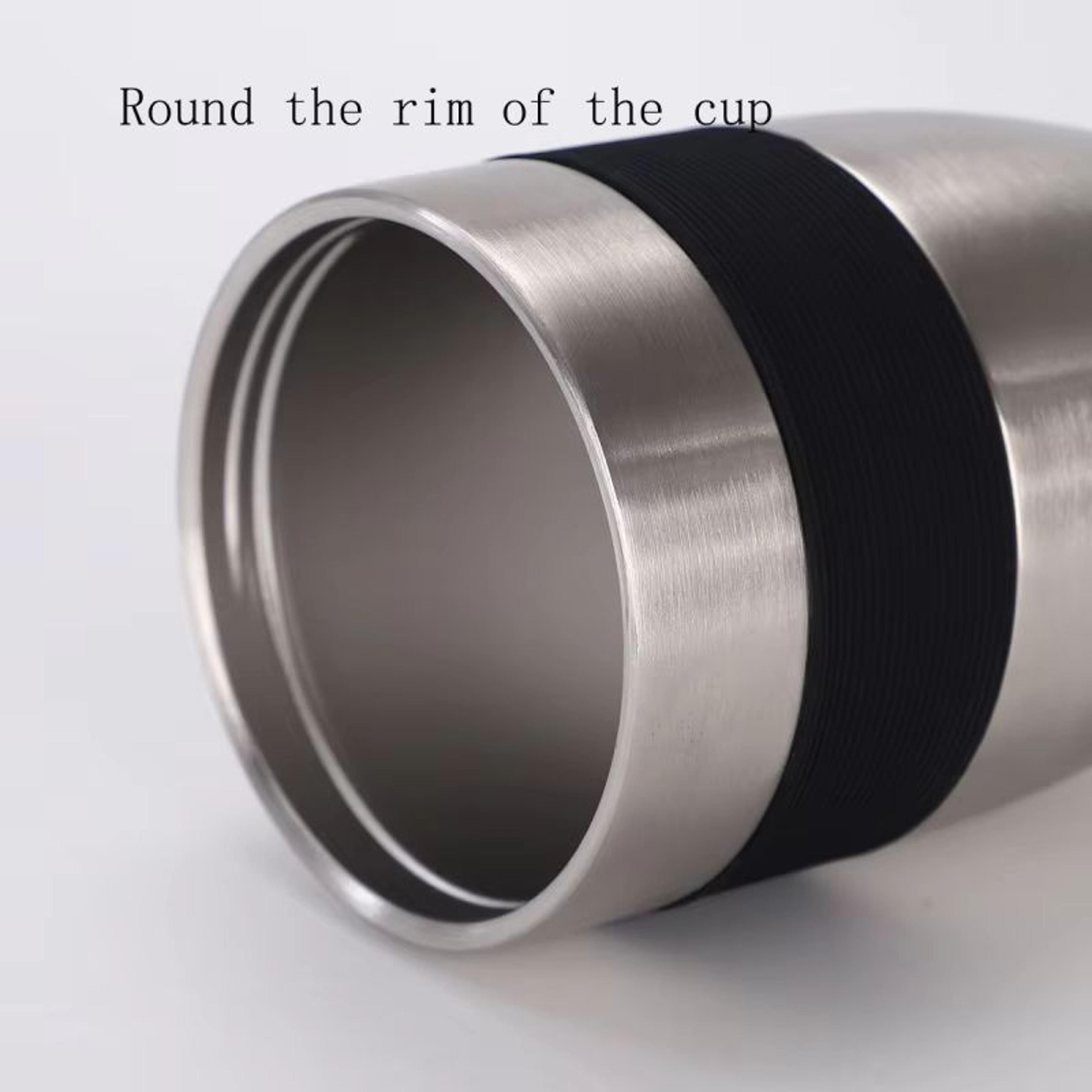 New DoubleLayer Vacuum Stainless Steel Thermos Cup  Direct Drinking Coffee Cup With Lid AntiScaldin 5