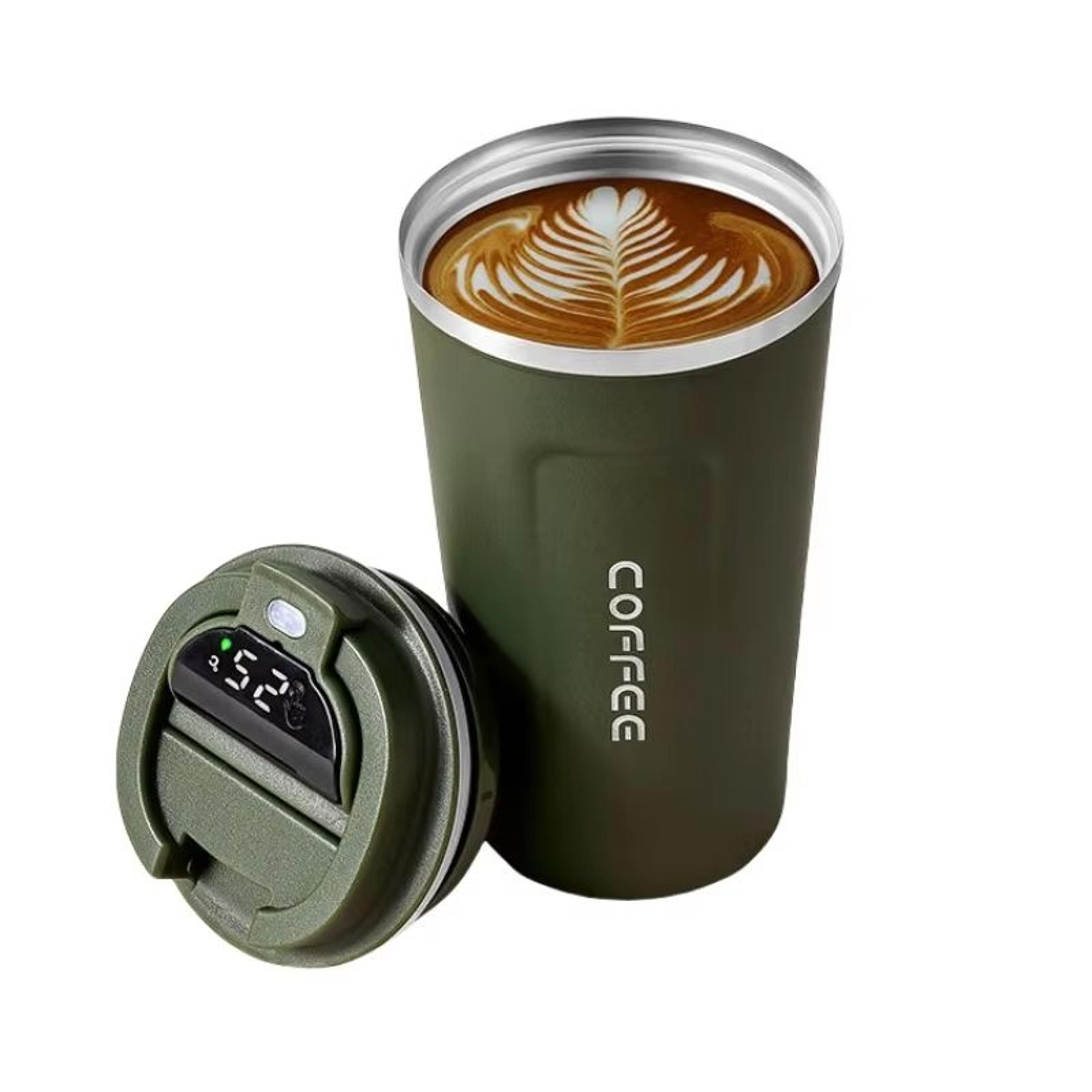 New Intelligent Temperature Measurement Stainless Steel Coffee Cup  Solid Color Gradual Change Ther 7