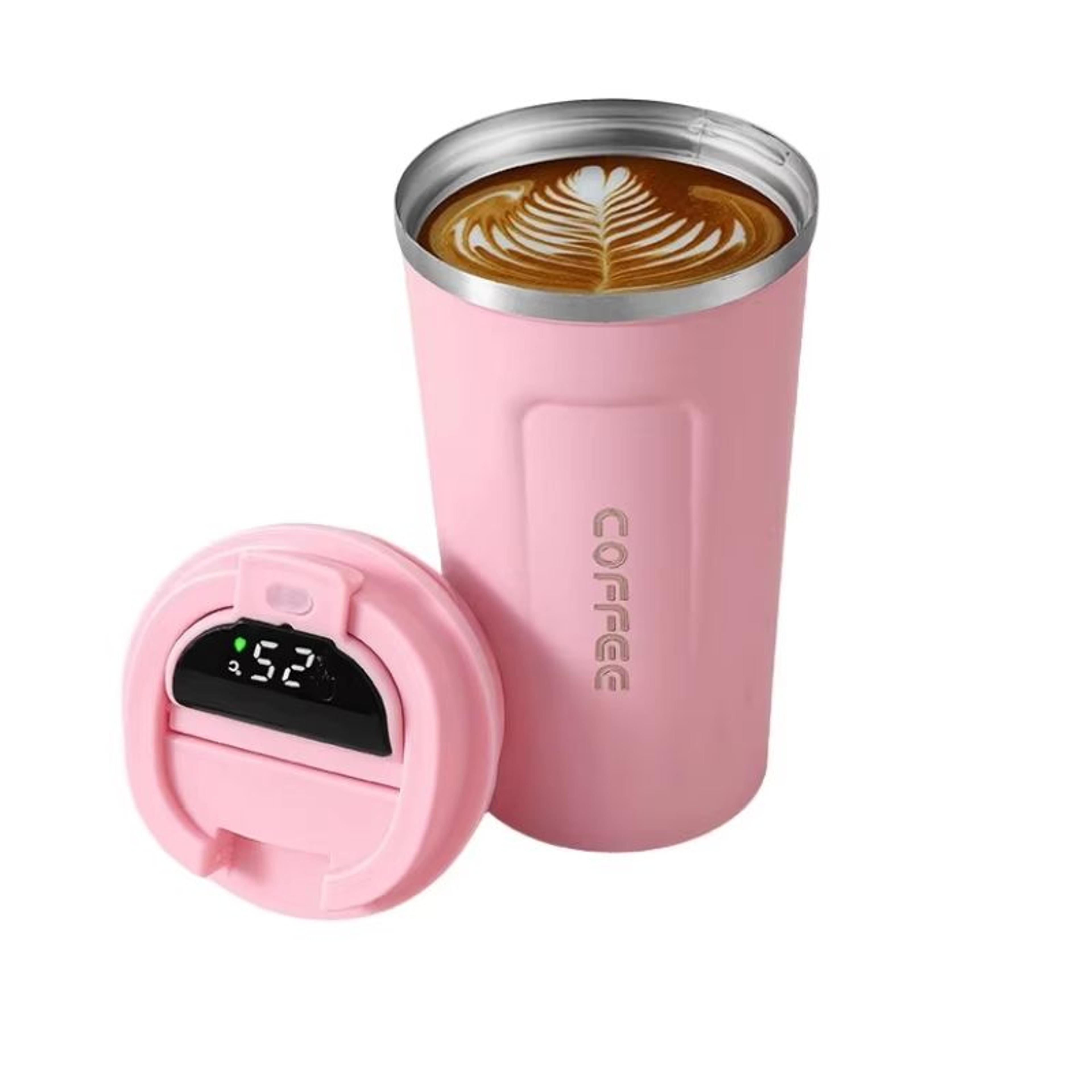 New Intelligent Temperature Measurement Stainless Steel Coffee Cup  Solid Color Gradual Change Ther 8