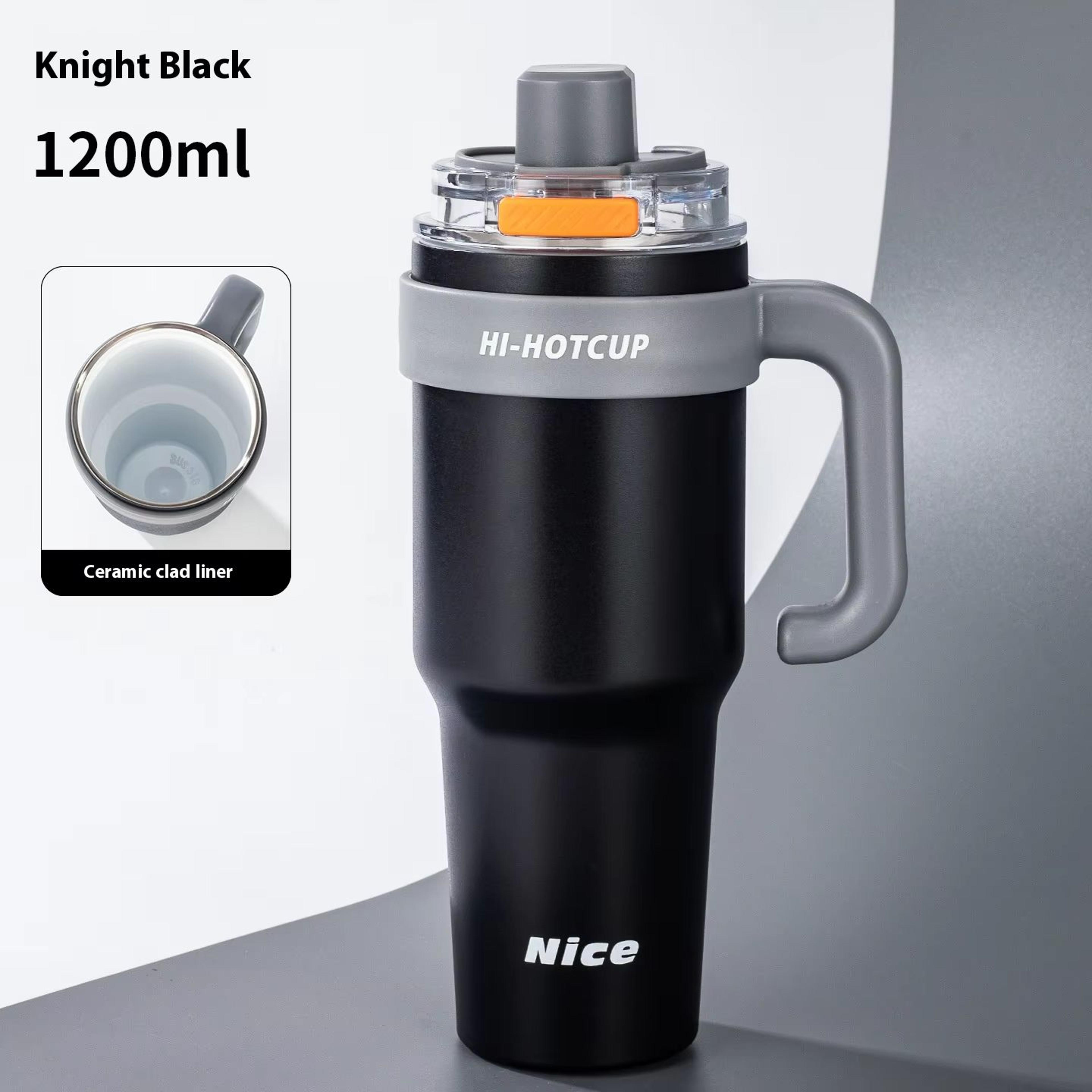 Summer New Style Portable Ice King Coffee Cup  LargeCapacity OneClick Opening With Straw Insulated  8