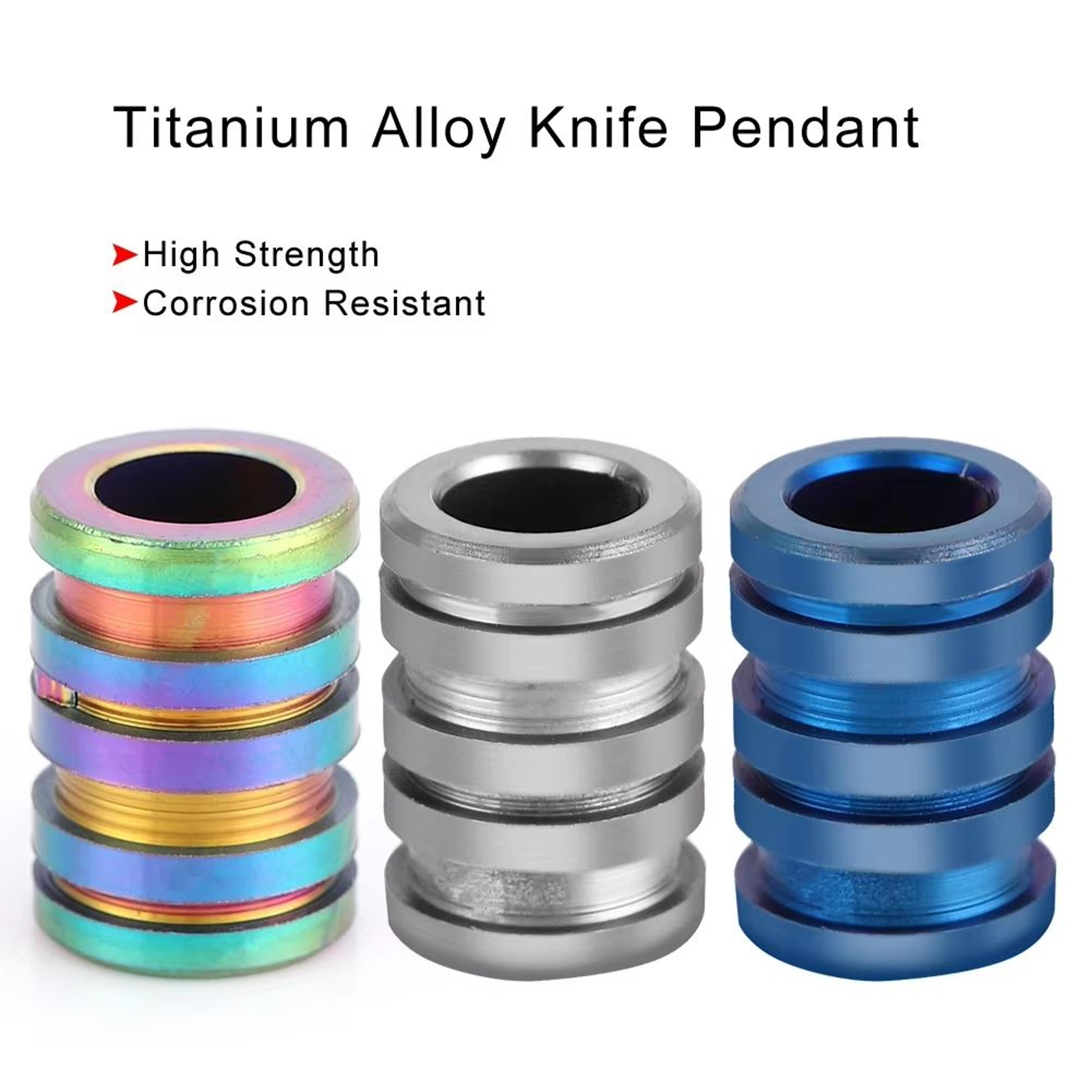 TC4 Alloy Knife Beads Pendant  Large Outdoor Paracord And Lanyard Knife Charm 3