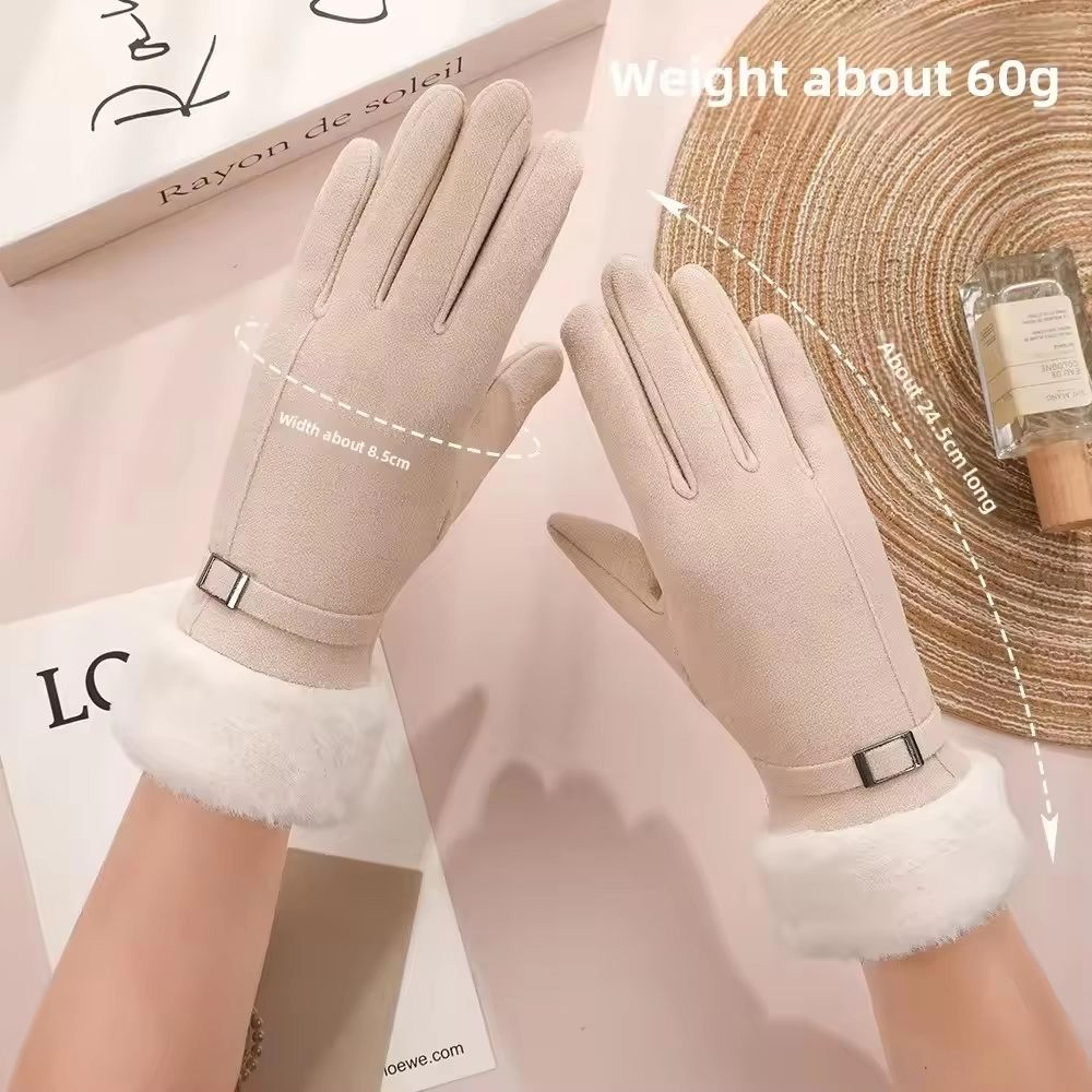 Womens Waterproof Touch Screen Winter Ski Gloves  Thickened Fleece Warm Outdoor Riding And Mountain 2