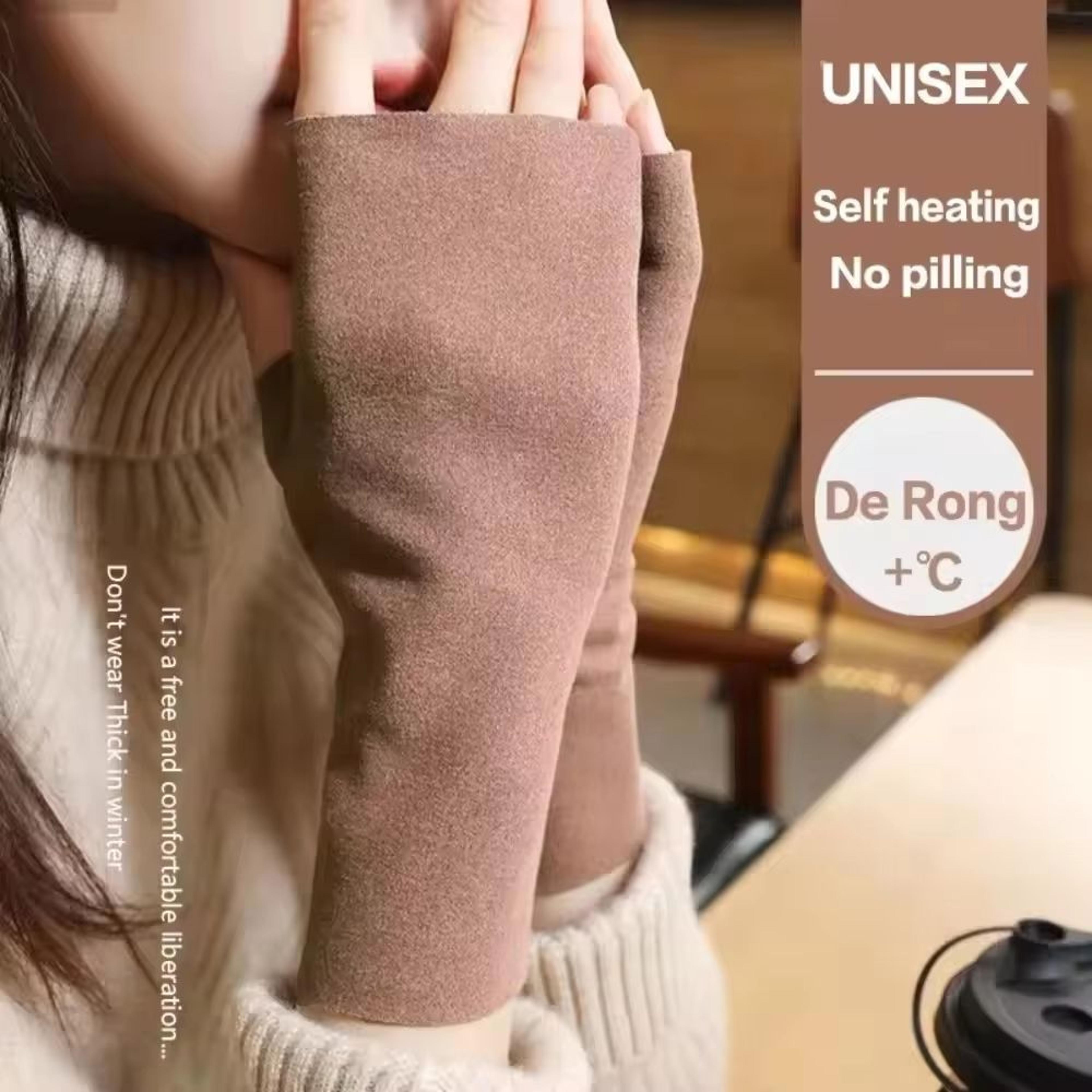 Womens Warm Half Finger Velvet Winter Gloves  Autumn And Winter Open Finger Hand Warmers 1