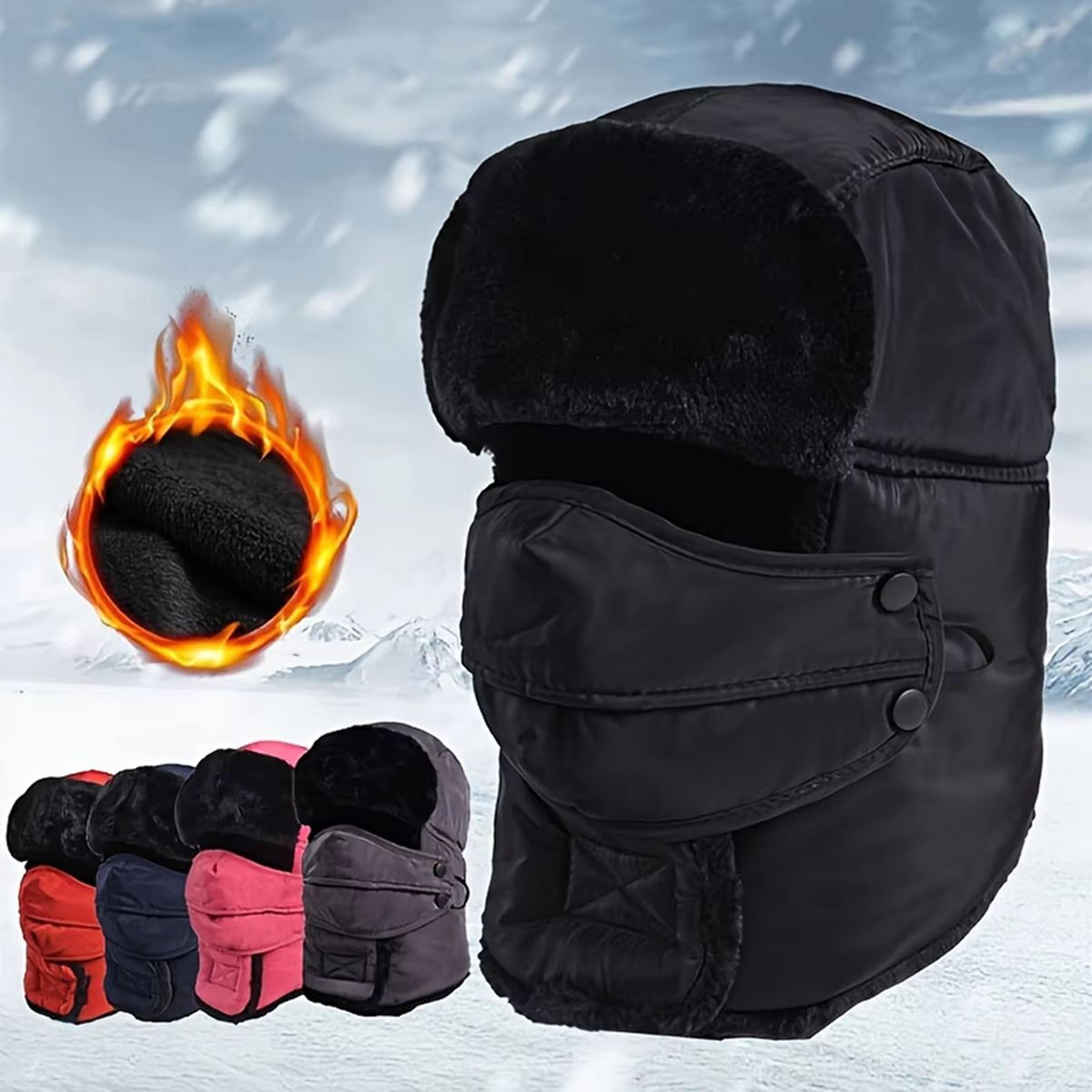 Windproof Warm Russian Trapper Bomber Hat  Unisex Thermal Winter Ski And Snow Cap 1