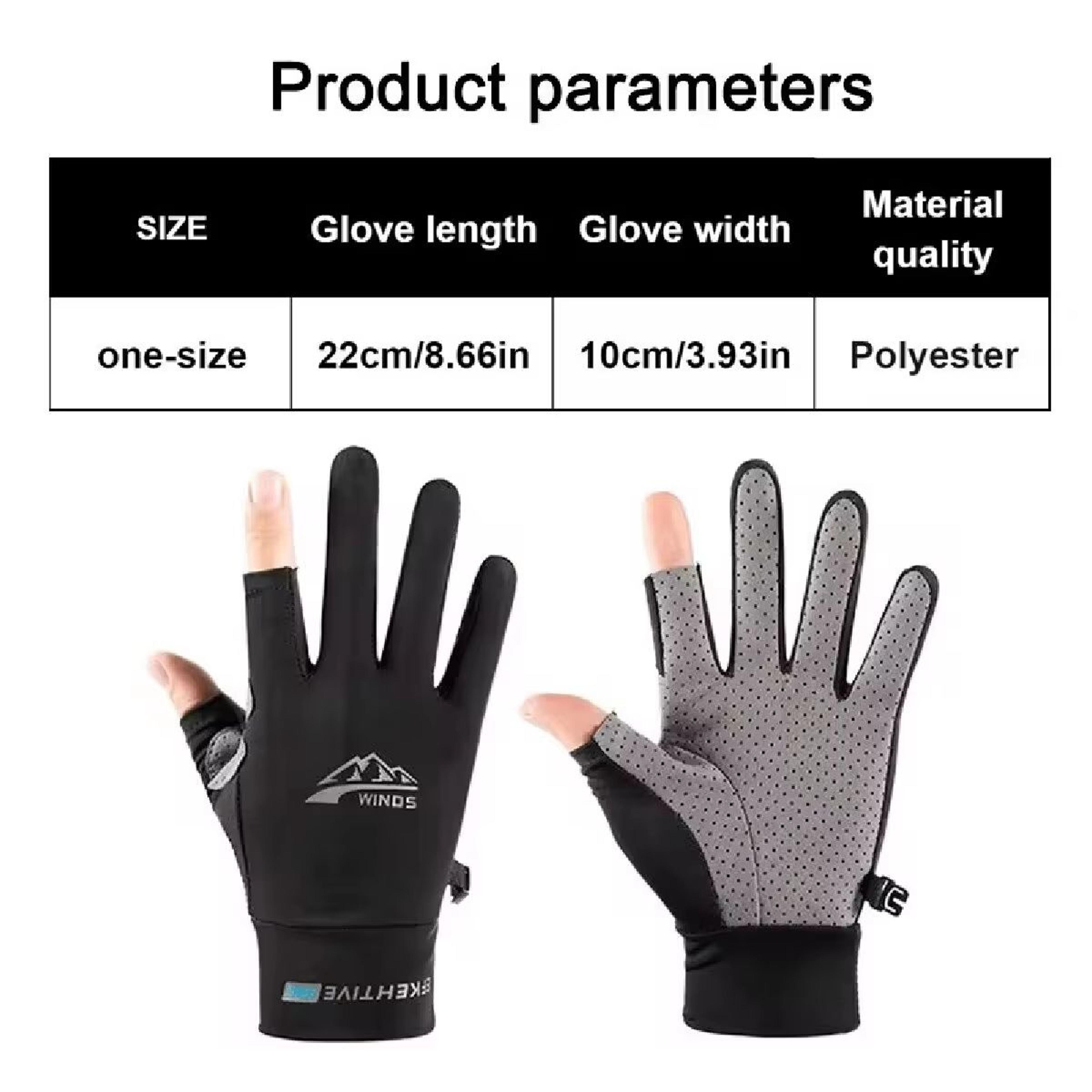 Ice Silk Sunscreen UV Protection Outdoor Sports Gloves  AntiSlip Driving Cycling Fishing Summer Glo 5