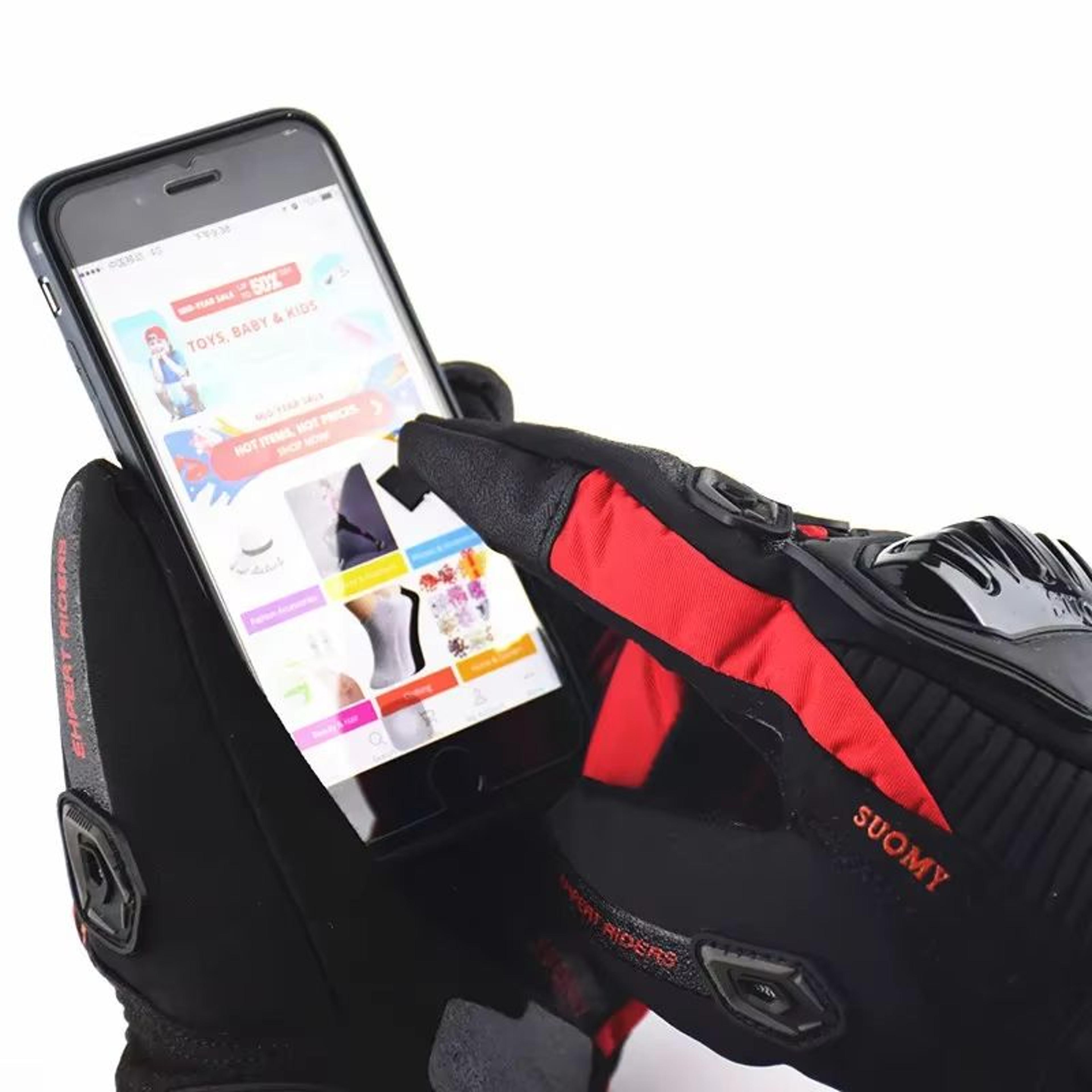 Windproof Leather Motorcycle Gloves  Touch Screen Compatible Motocross  Motorbike Riding Gloves For 2