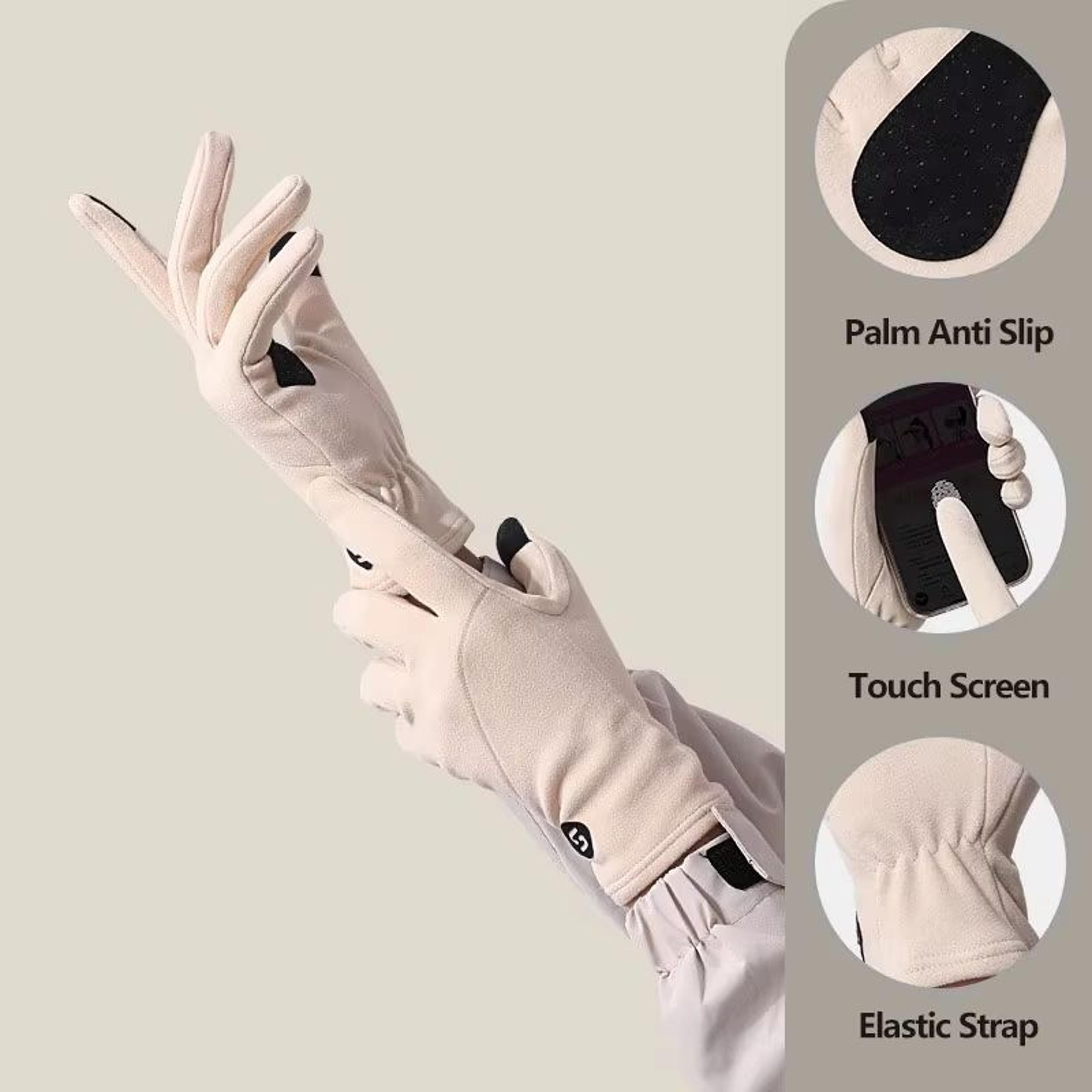 Womens Winter Ski Gloves  TouchScreen Compatible With German Velvet Inner Lining Windproof AntiSlip 8