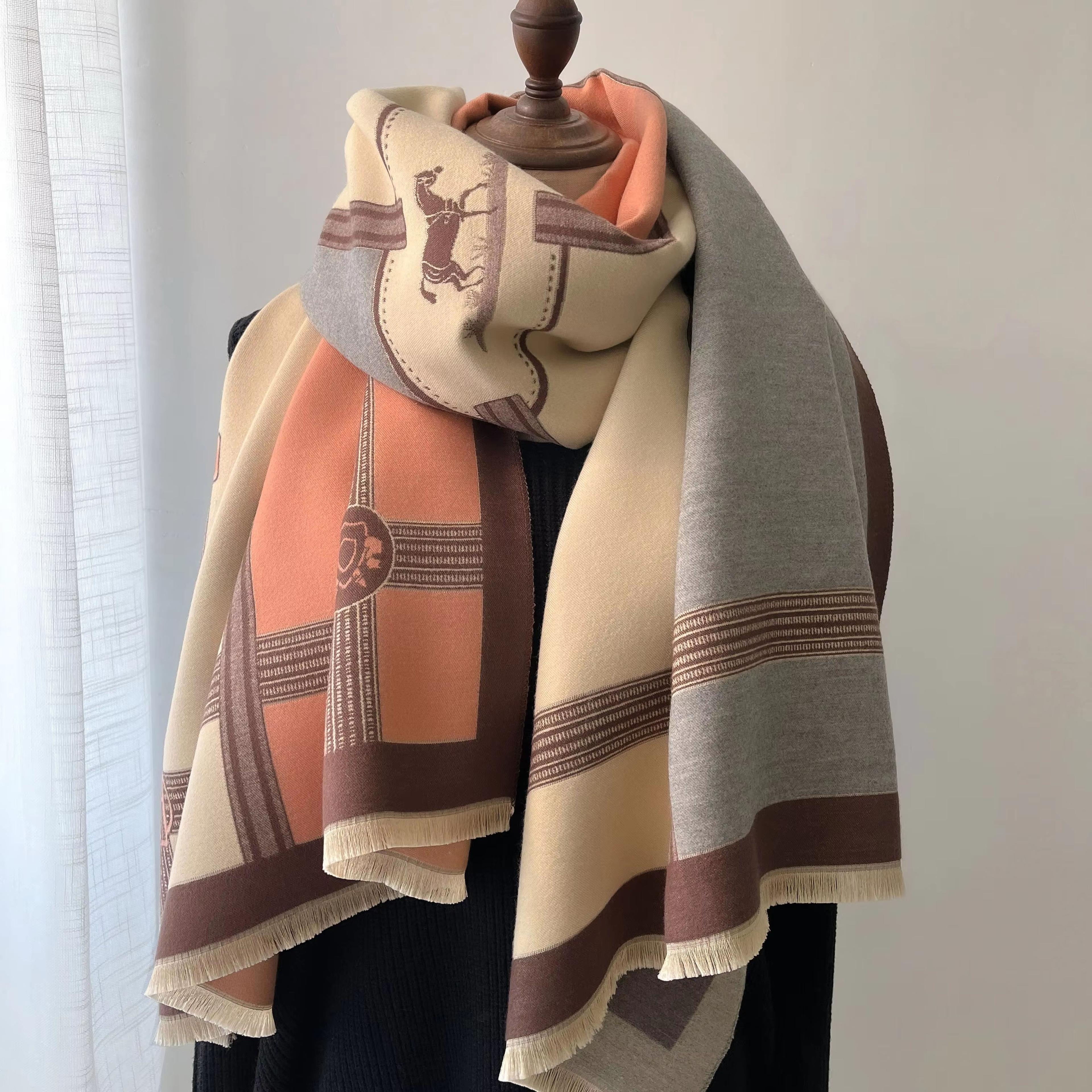 Luxury Womens Thick Warm Winter Scarf  CashmereFeel Pashmina Shawl Wrap Blanket Bufanda 8