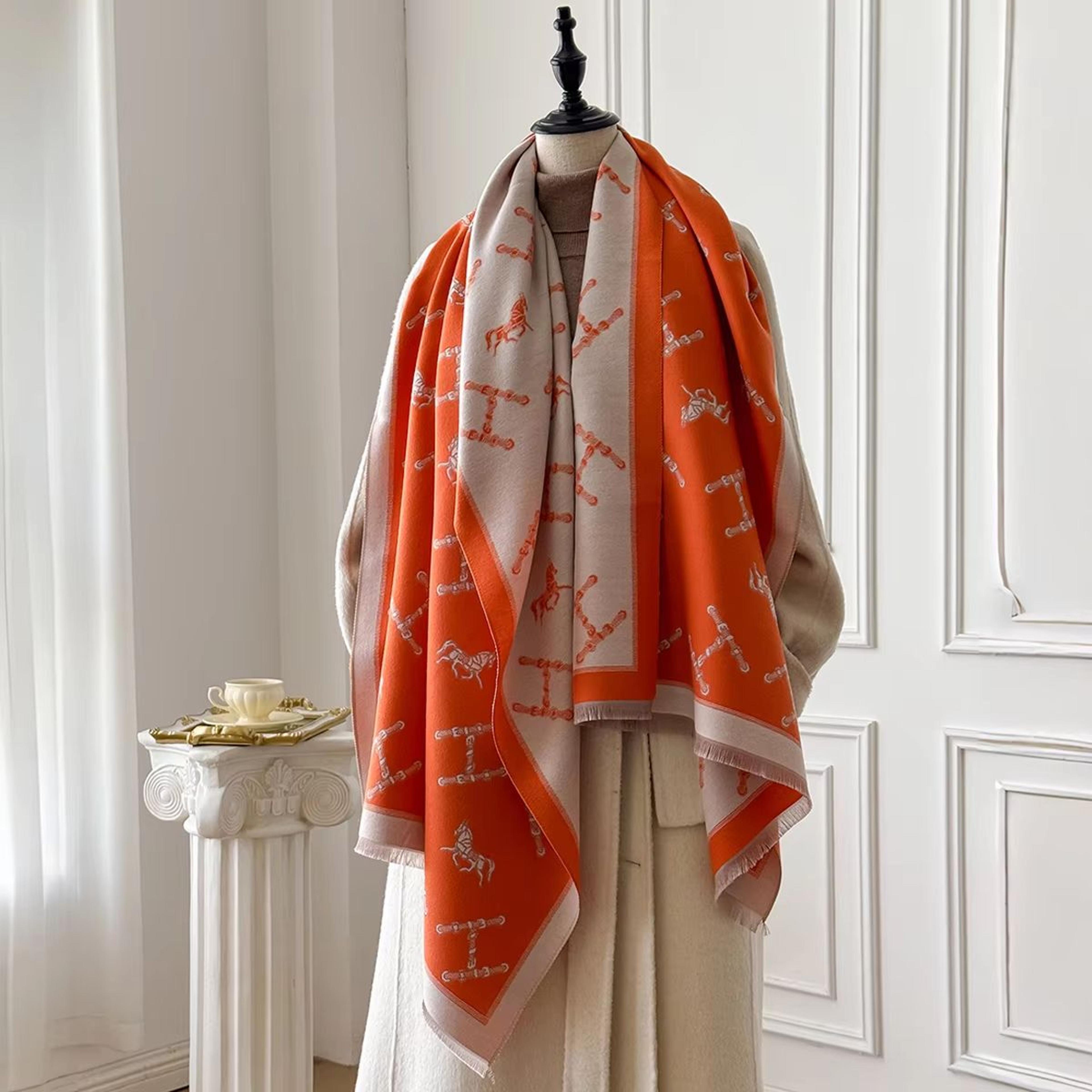 Womens Luxury Cashmere Winter Floral Shawl  Thick Warm Pashmina Wrap  Poncho 2