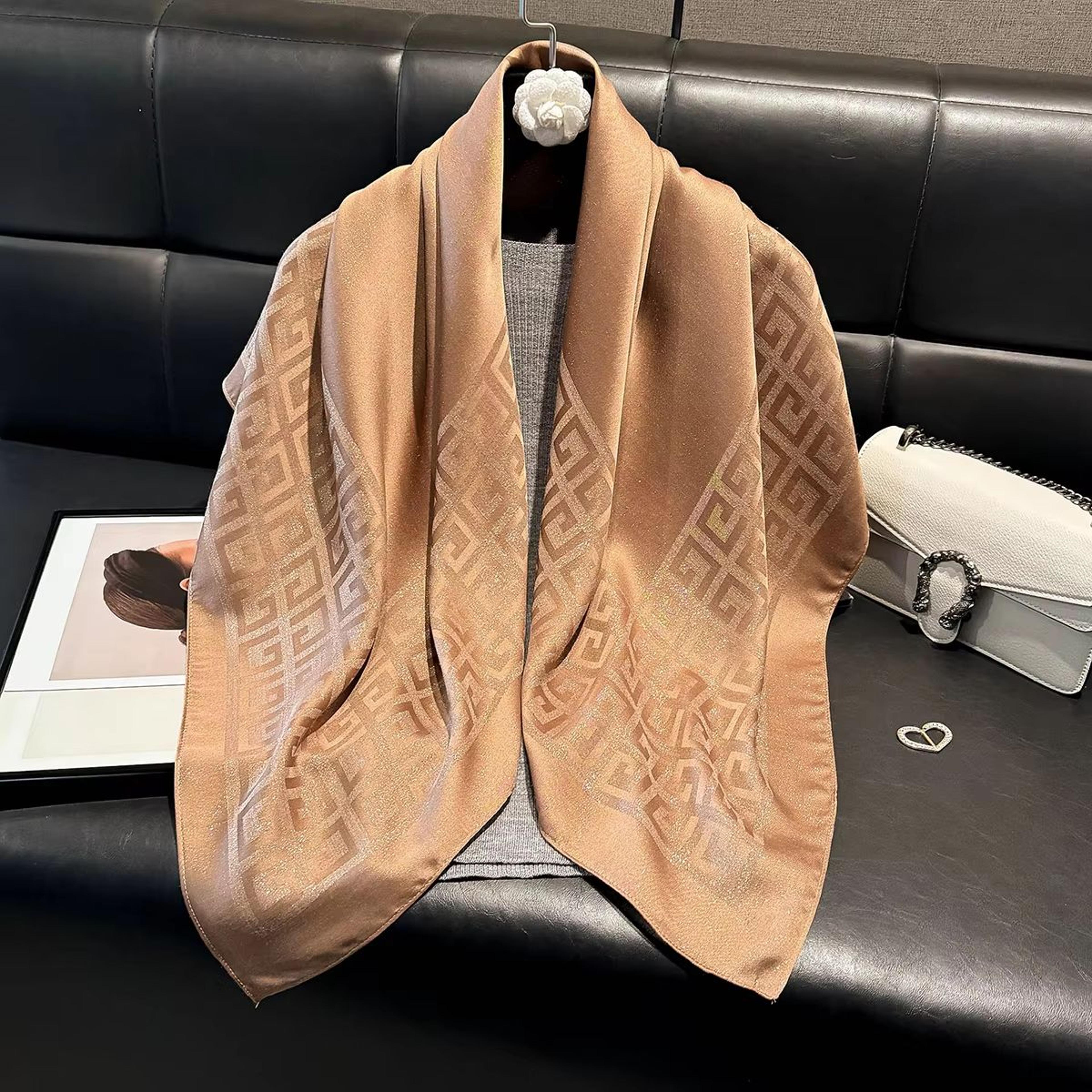 Womens SilkLike Square Hijab Scarf  2756x2756in Fashion Sun Protection Shawl  Headscarf 1