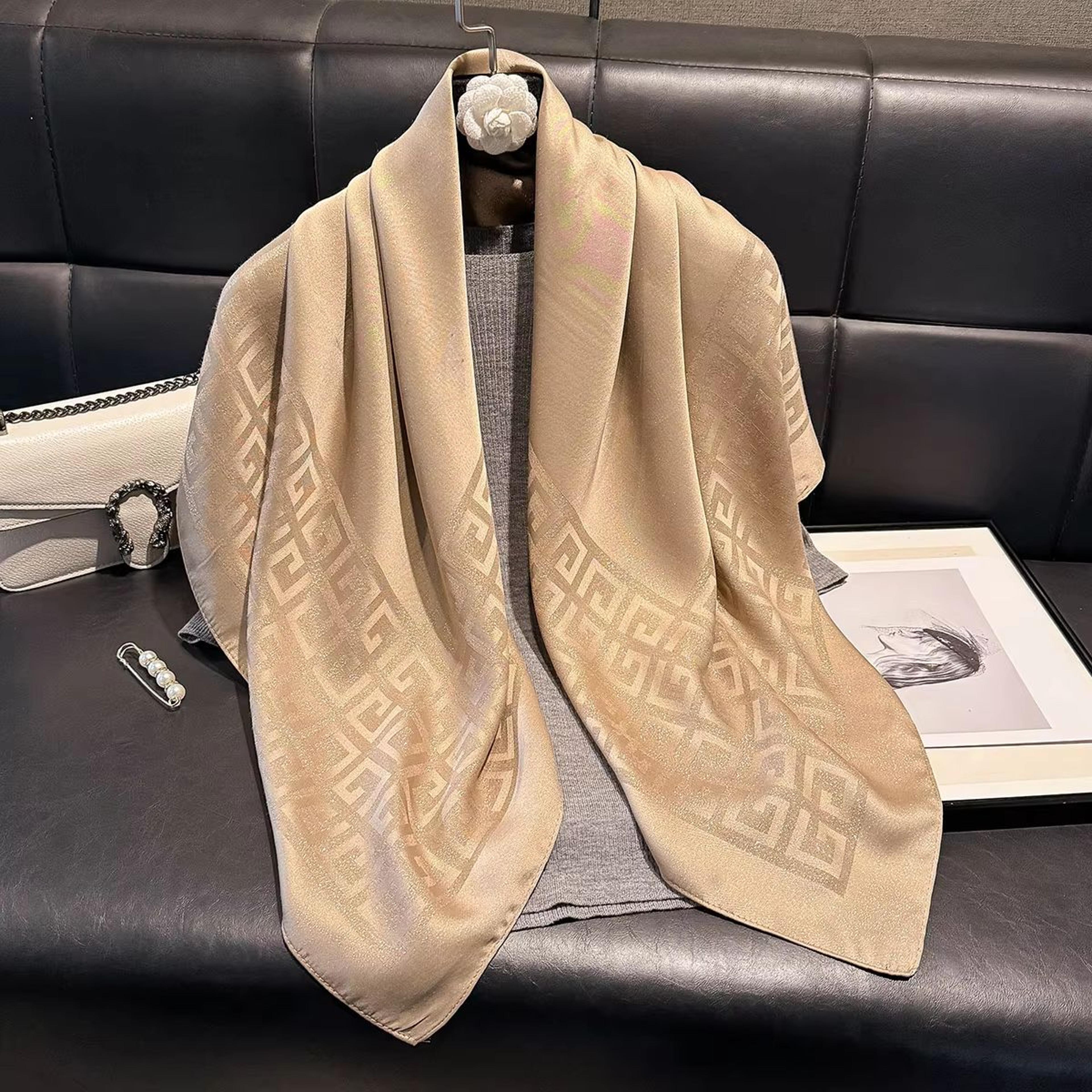Womens SilkLike Square Hijab Scarf  2756x2756in Fashion Sun Protection Shawl  Headscarf 17