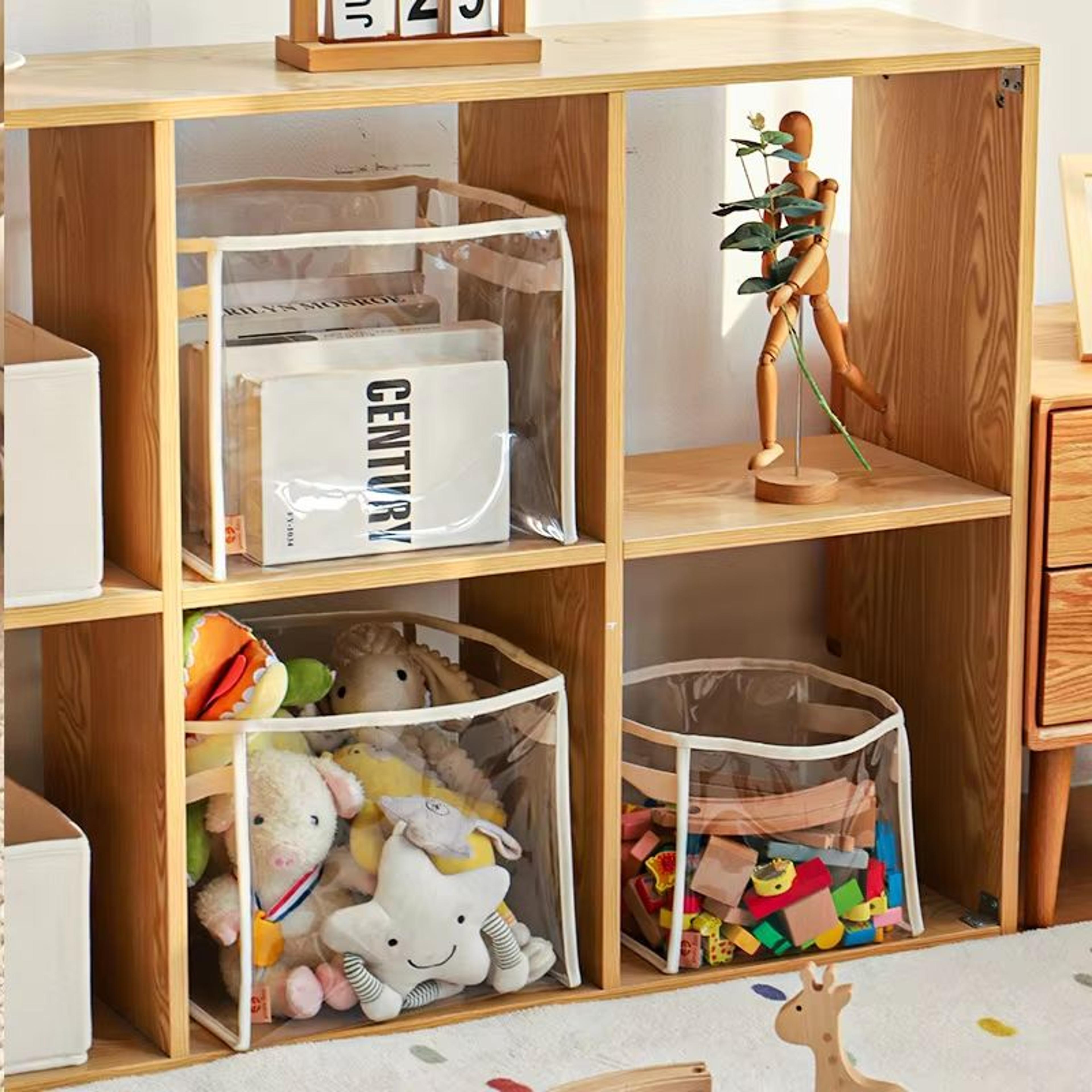 Large Transparent Childrens Toy Storage Basket Extra Capacity Multifunctional Organizer 2